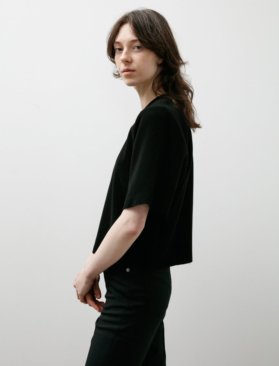 Tailored Tee Top Wool Fleece Black - Image 3