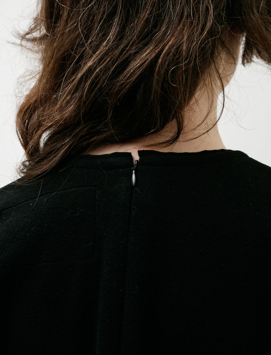 Tailored Tee Top Wool Fleece Black - Image 5