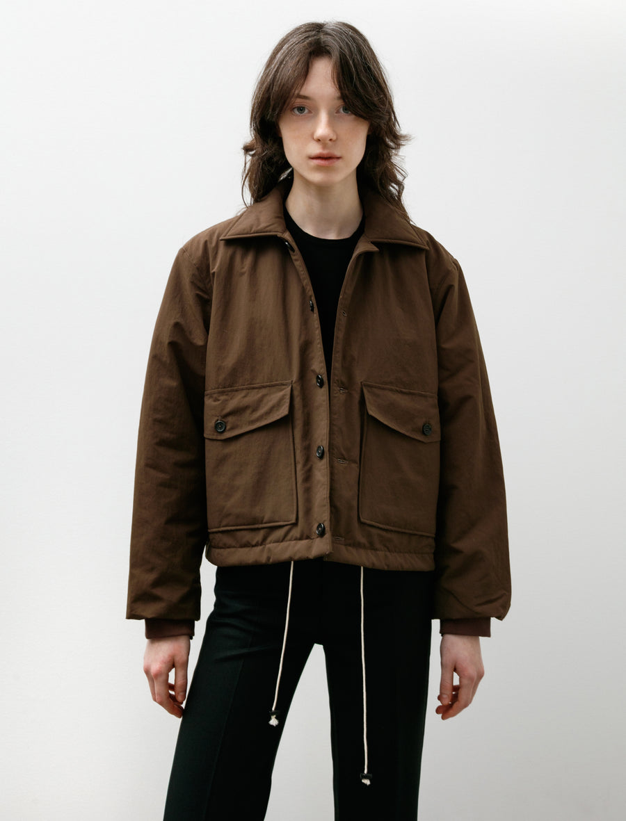 Puffed Simple Jacket Brown - Image 1
