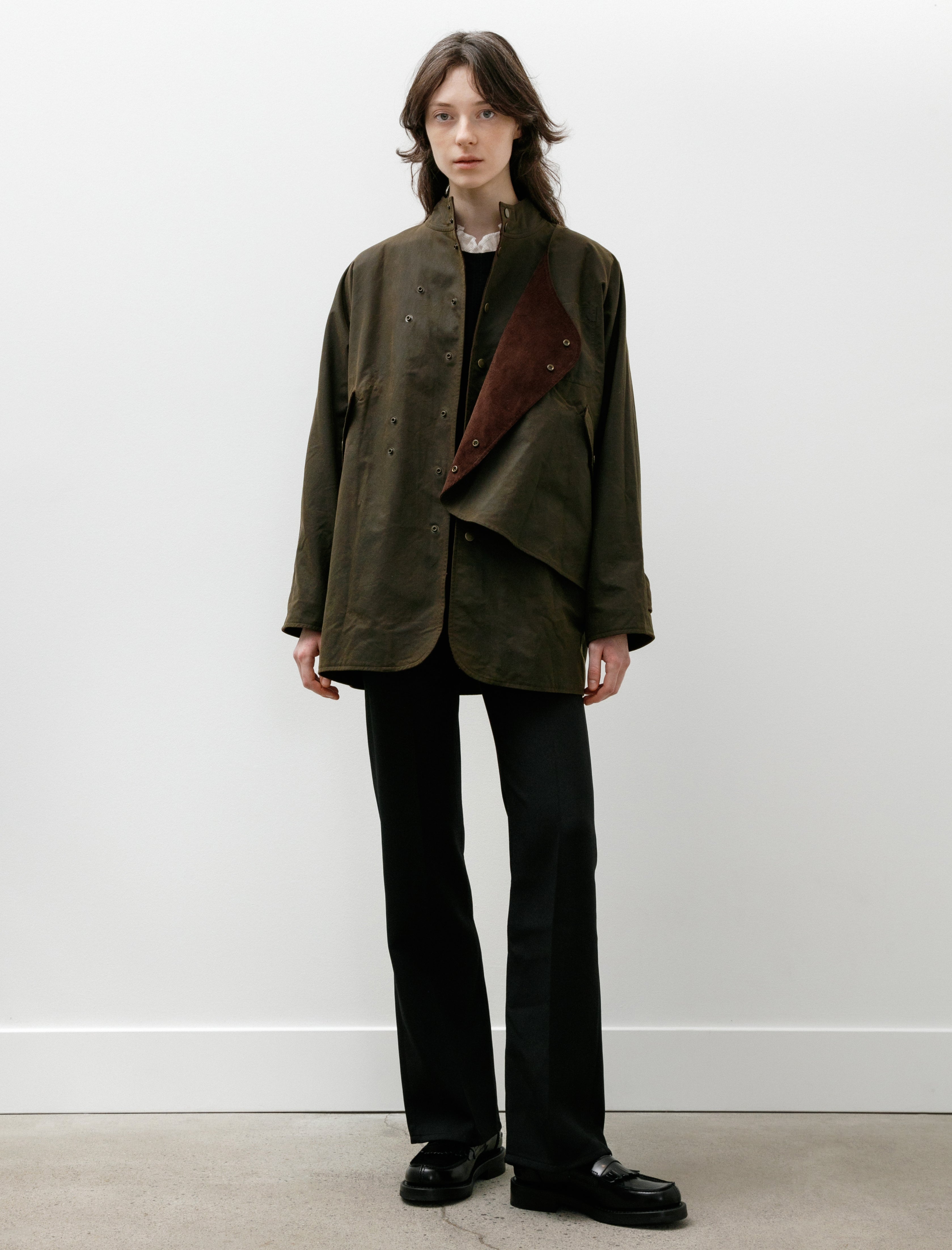 Seventyfive Mid Length Pipa Waxed Jacket Pine