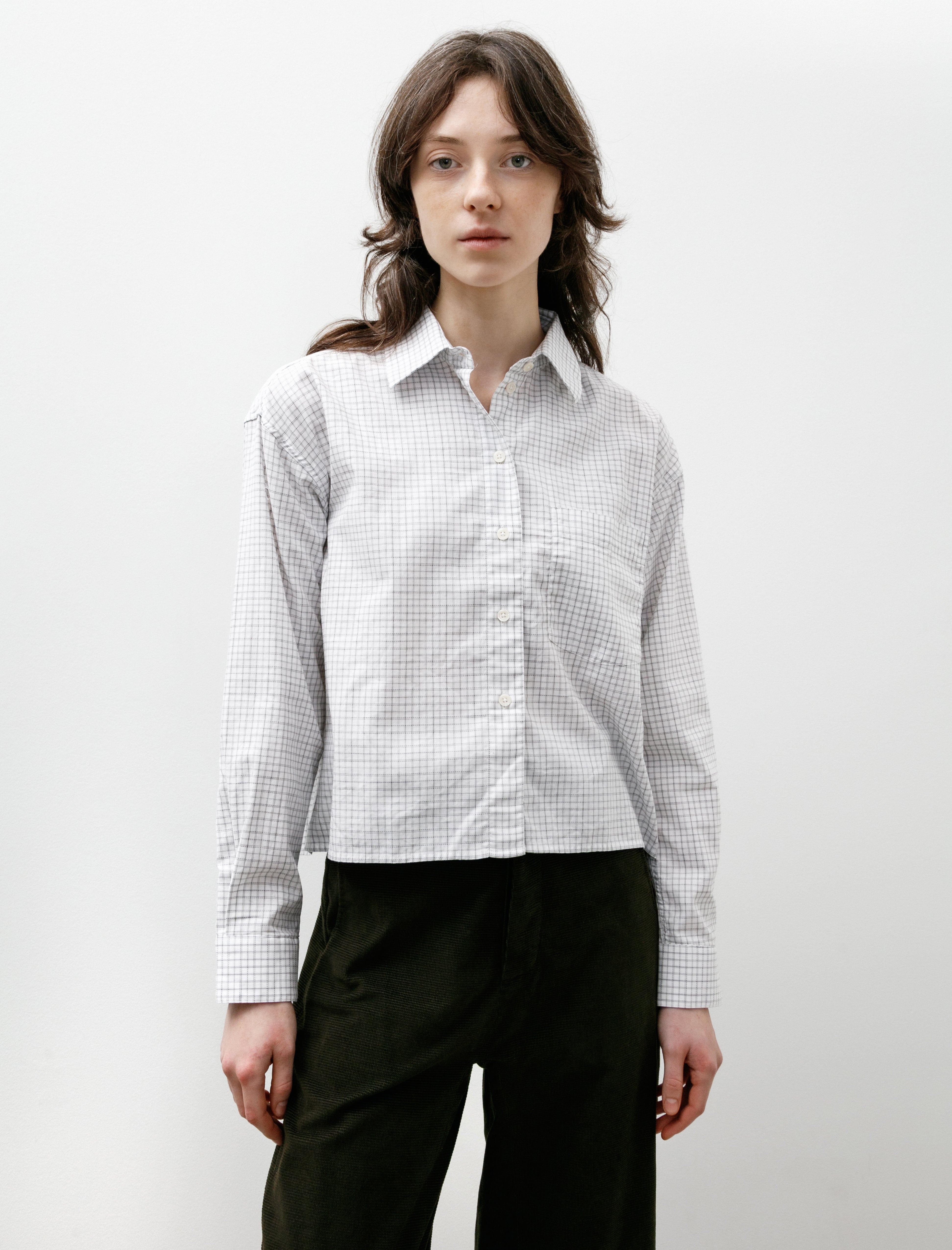 mfpen New Format Shirt White Vintage Check