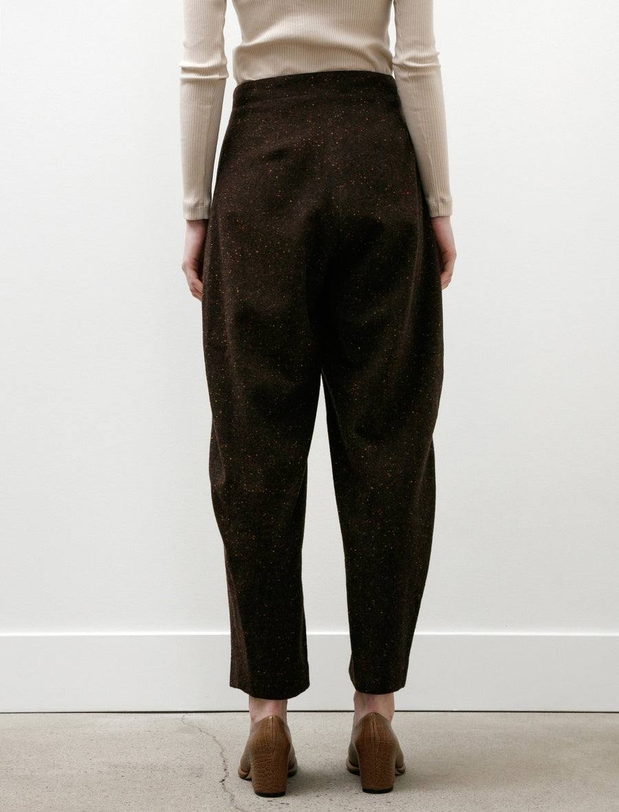Colour Nep Curve Pants Brown - Image 6