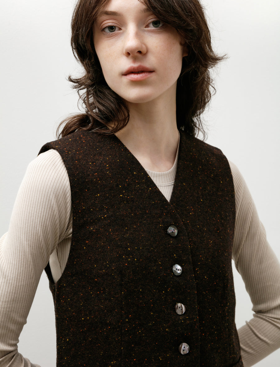 Colour Nep Vest Brown - Image 2