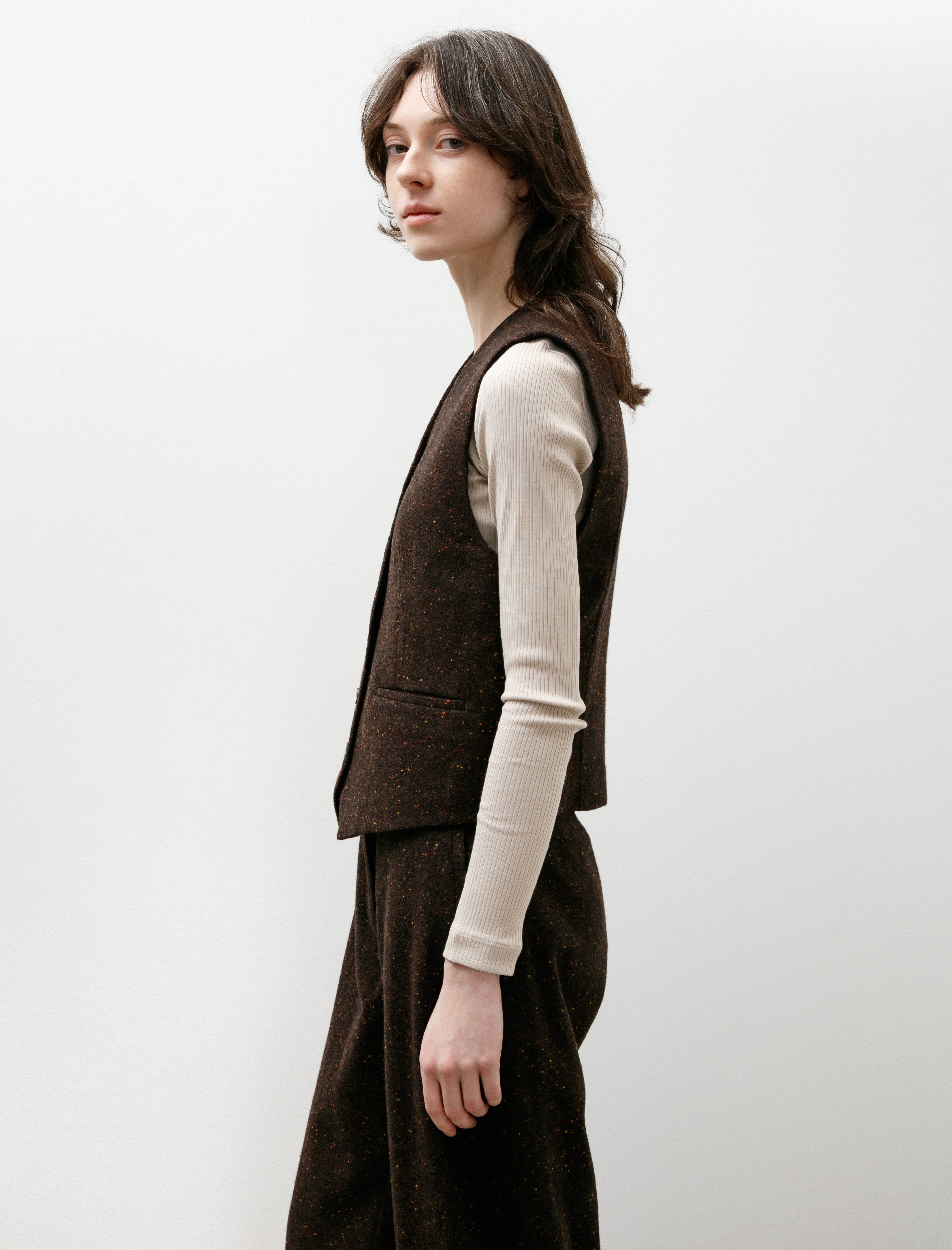 Ernie Palo Colour Nep Vest Brown