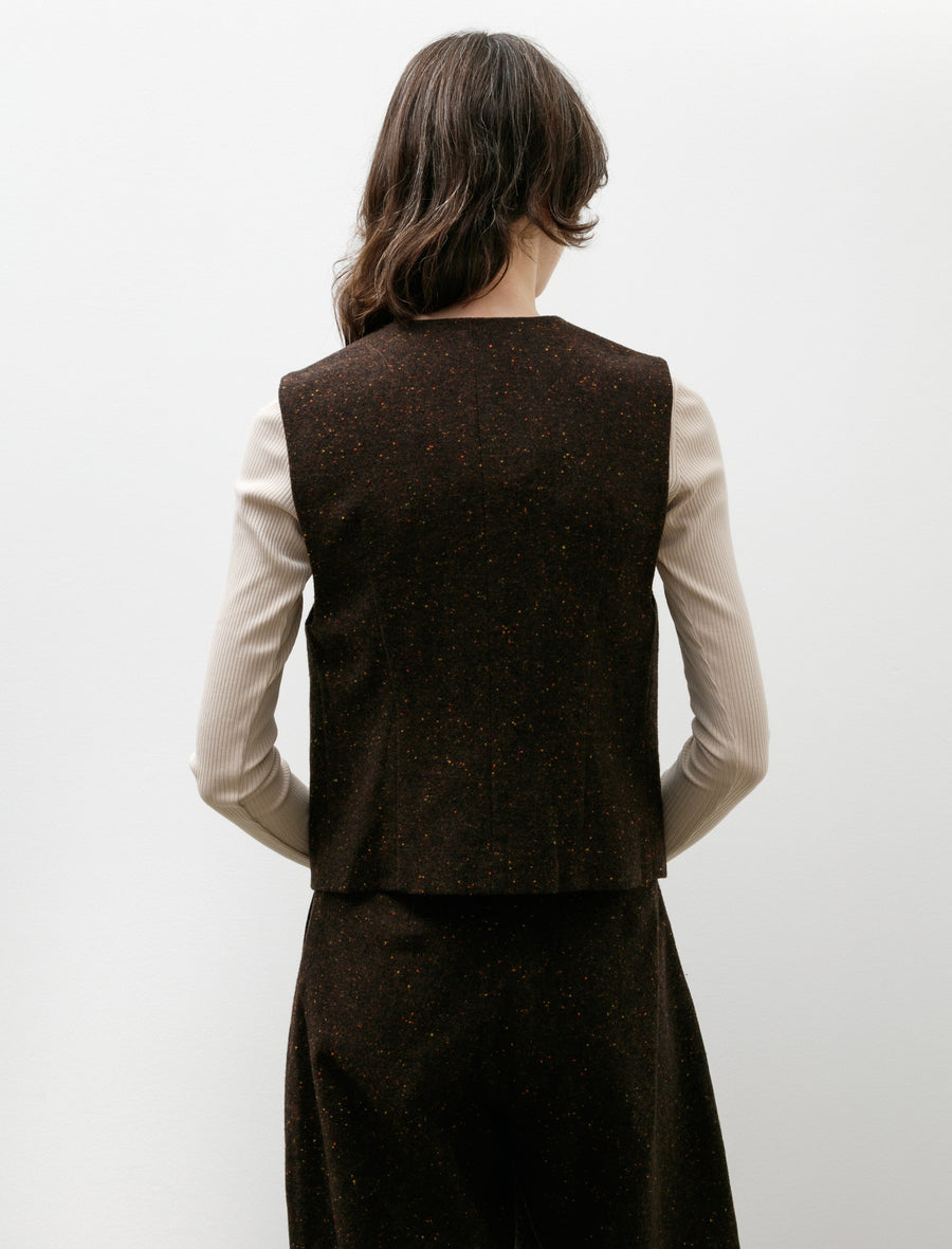 Colour Nep Vest Brown - Image 4
