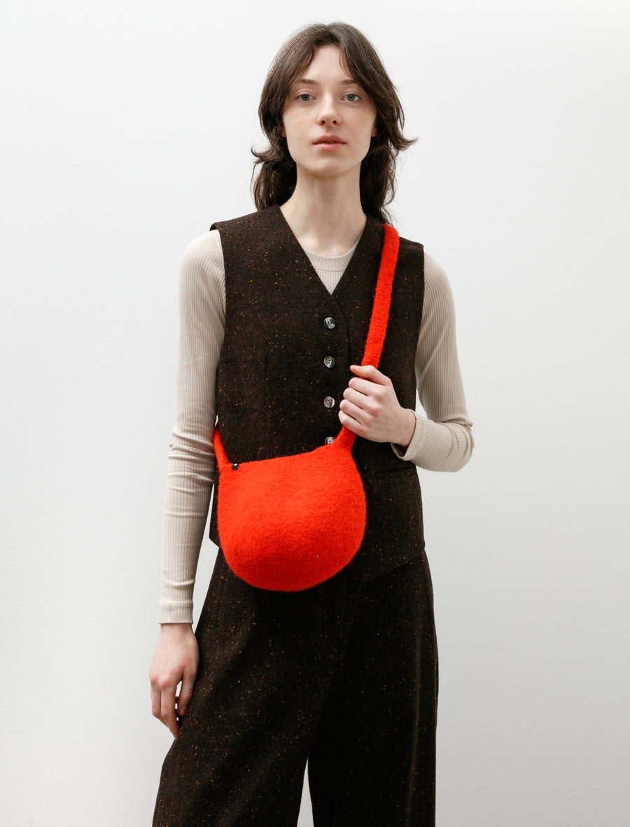 Long Strap Smallest Bucket Bag Scarlet - Image 2