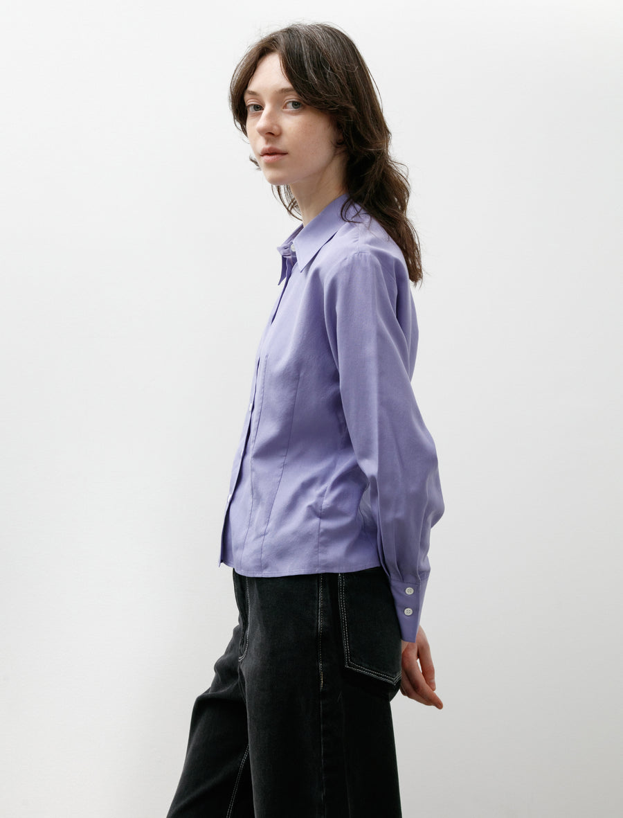 Silk Dart Shirt Purple - Image 3