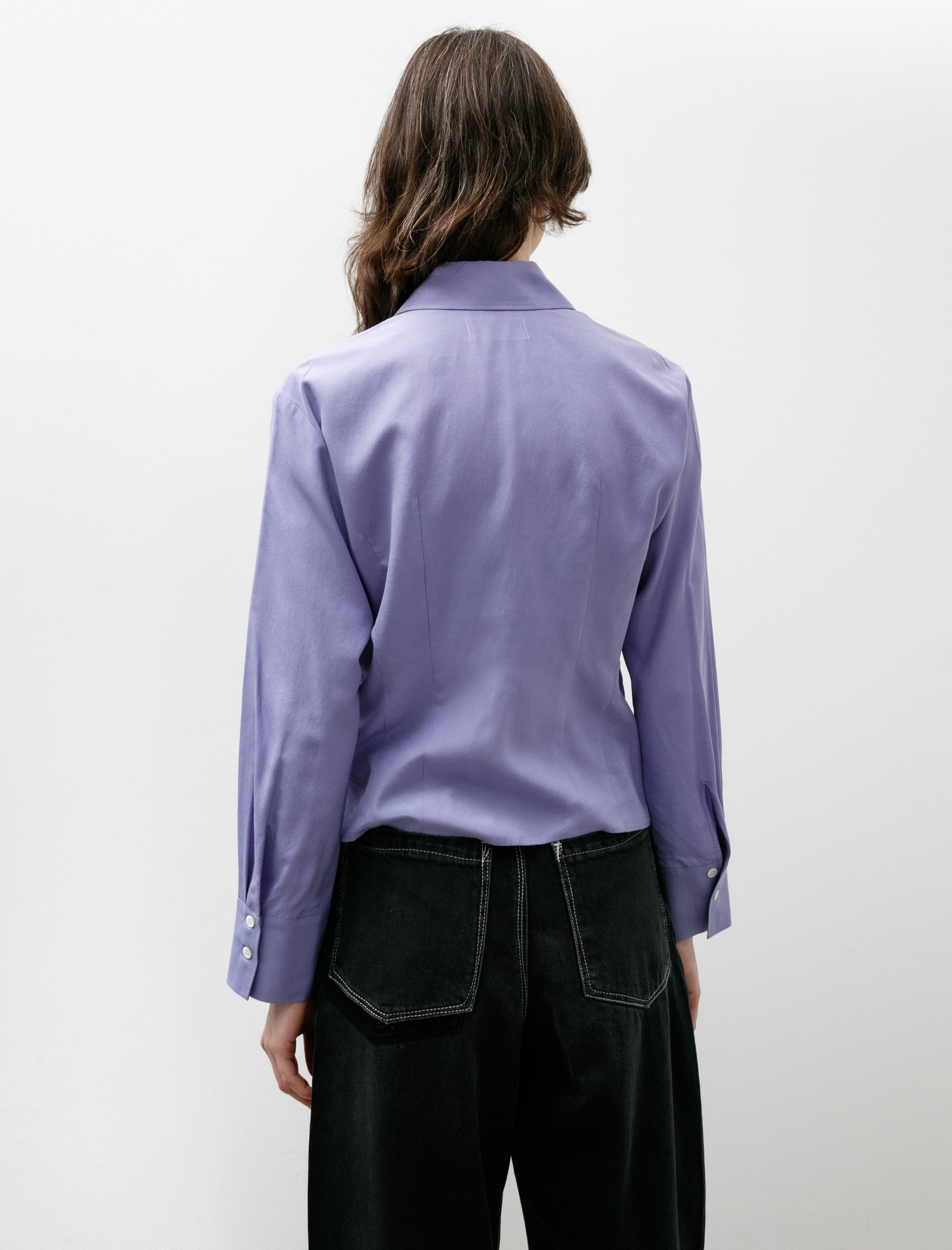 Ernie Palo Silk Dart Shirt Purple