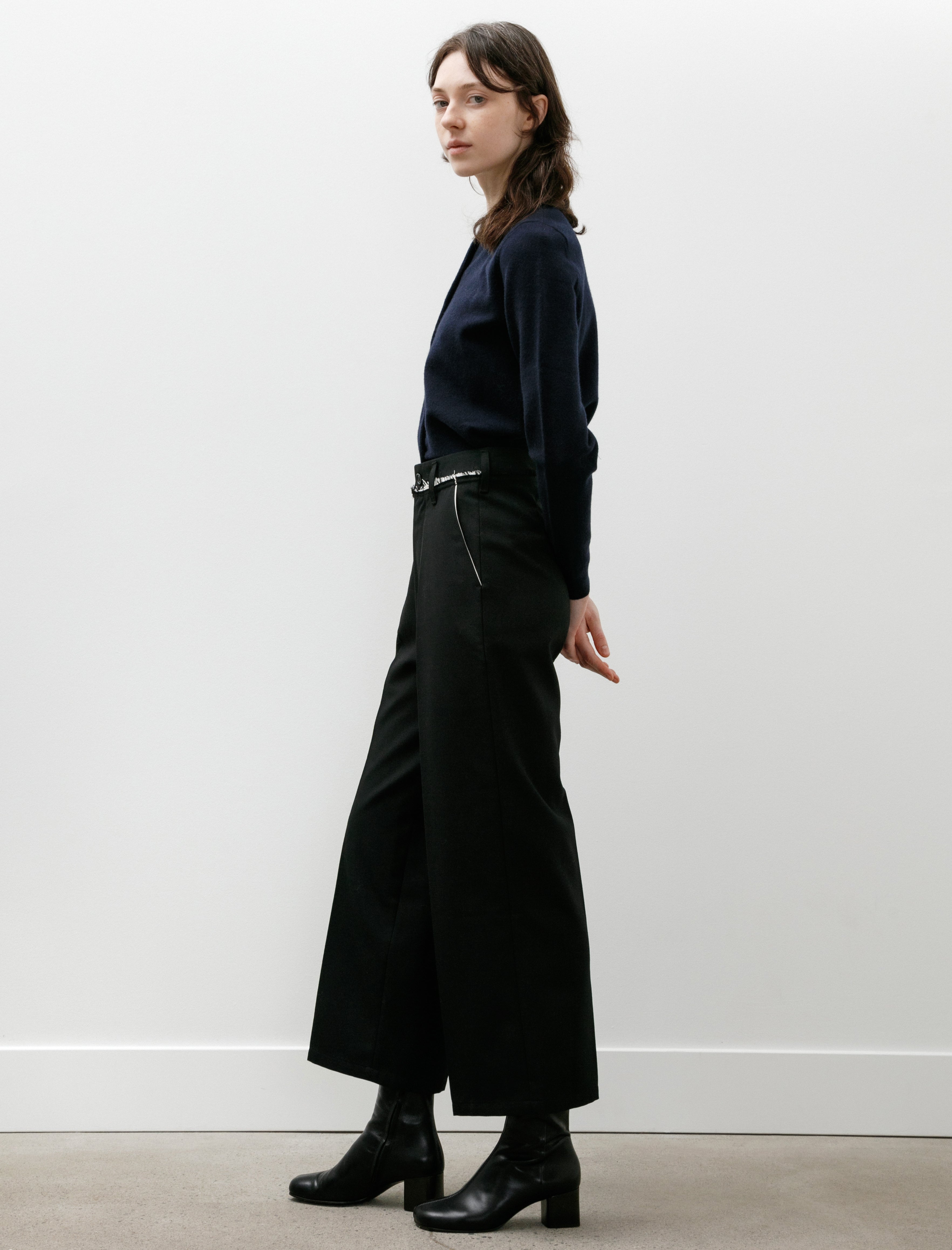 Camiel Fortgens Straight Slack Poly Wool Twill Black