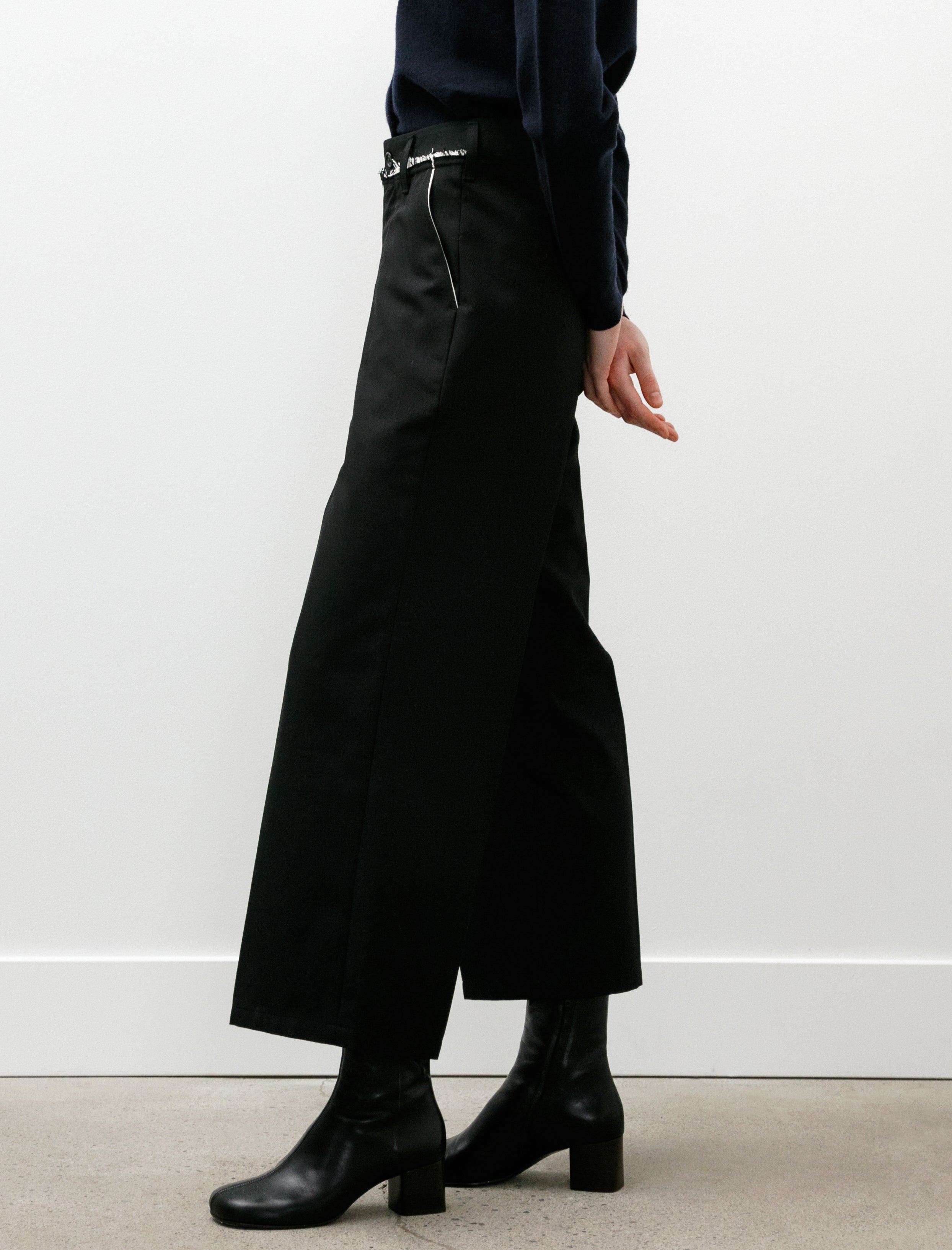 Camiel Fortgens Straight Slack Poly Wool Twill Black