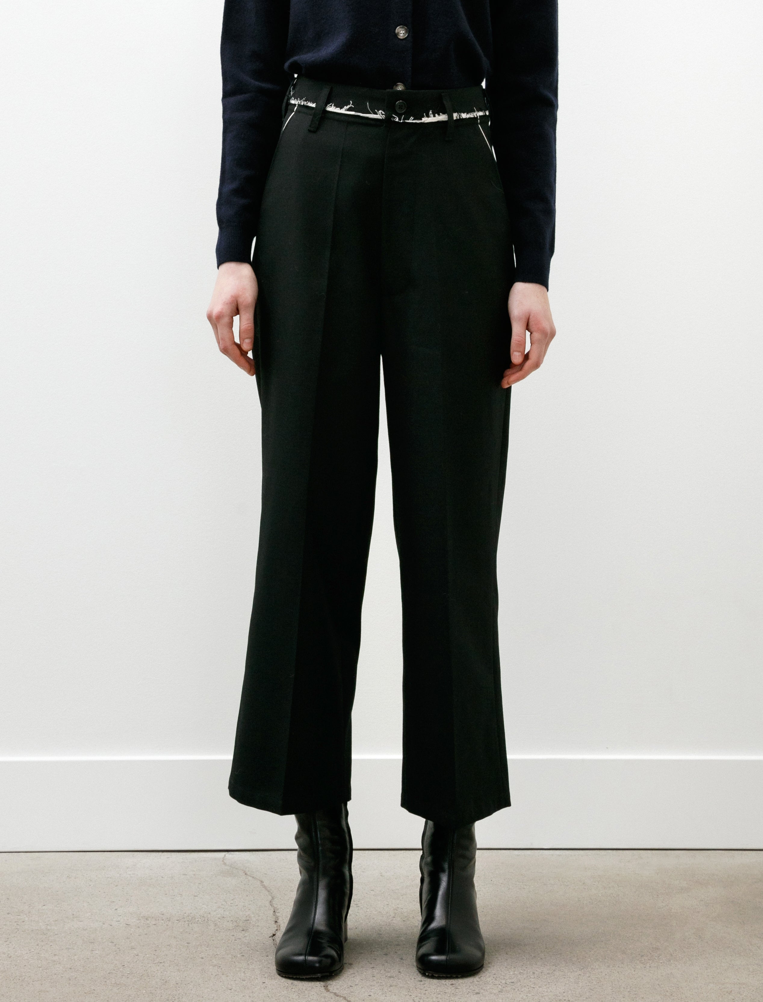 Camiel Fortgens Straight Slack Poly Wool Twill Black