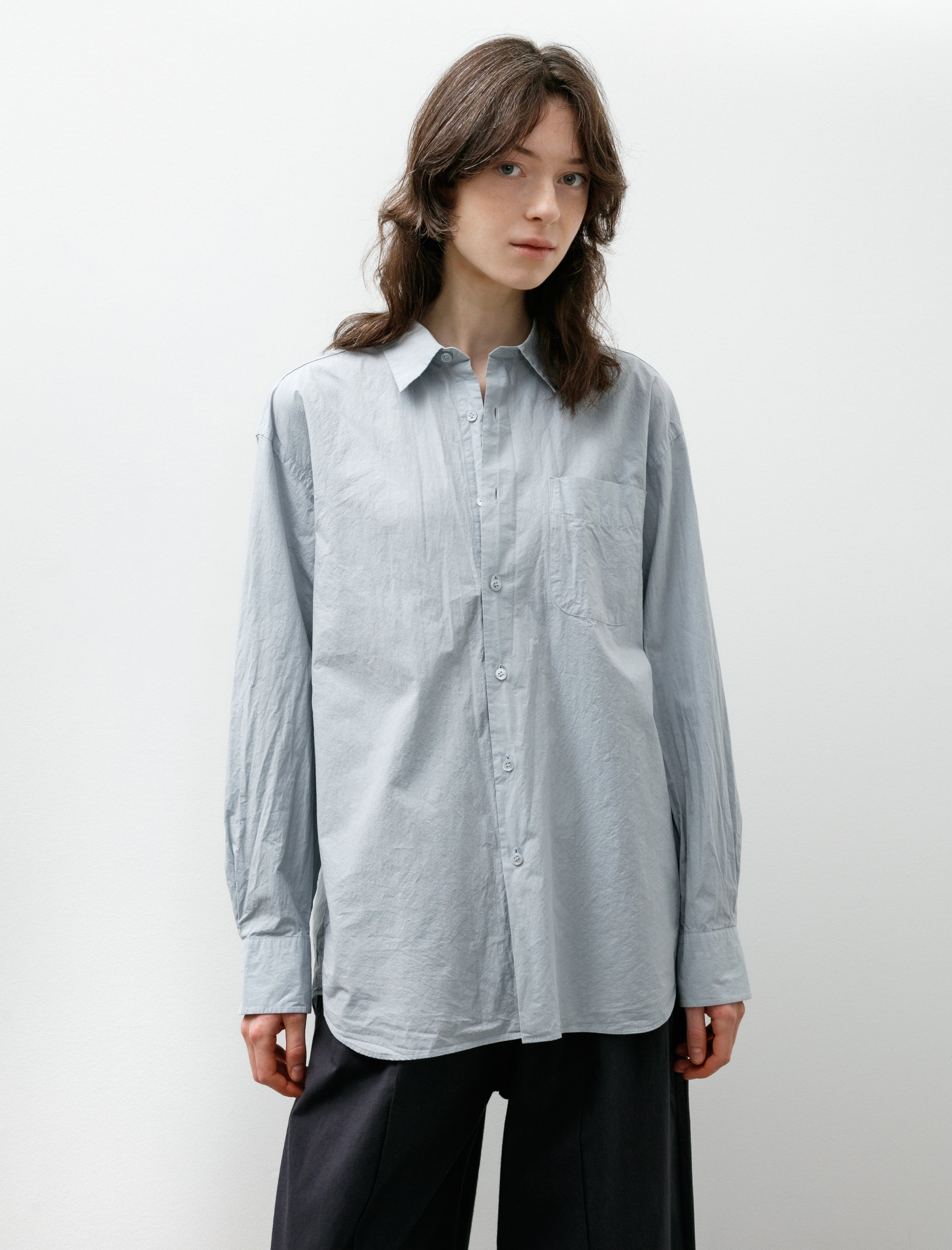 Yoko Sakamoto Regular Collar Shirt Sky Blue