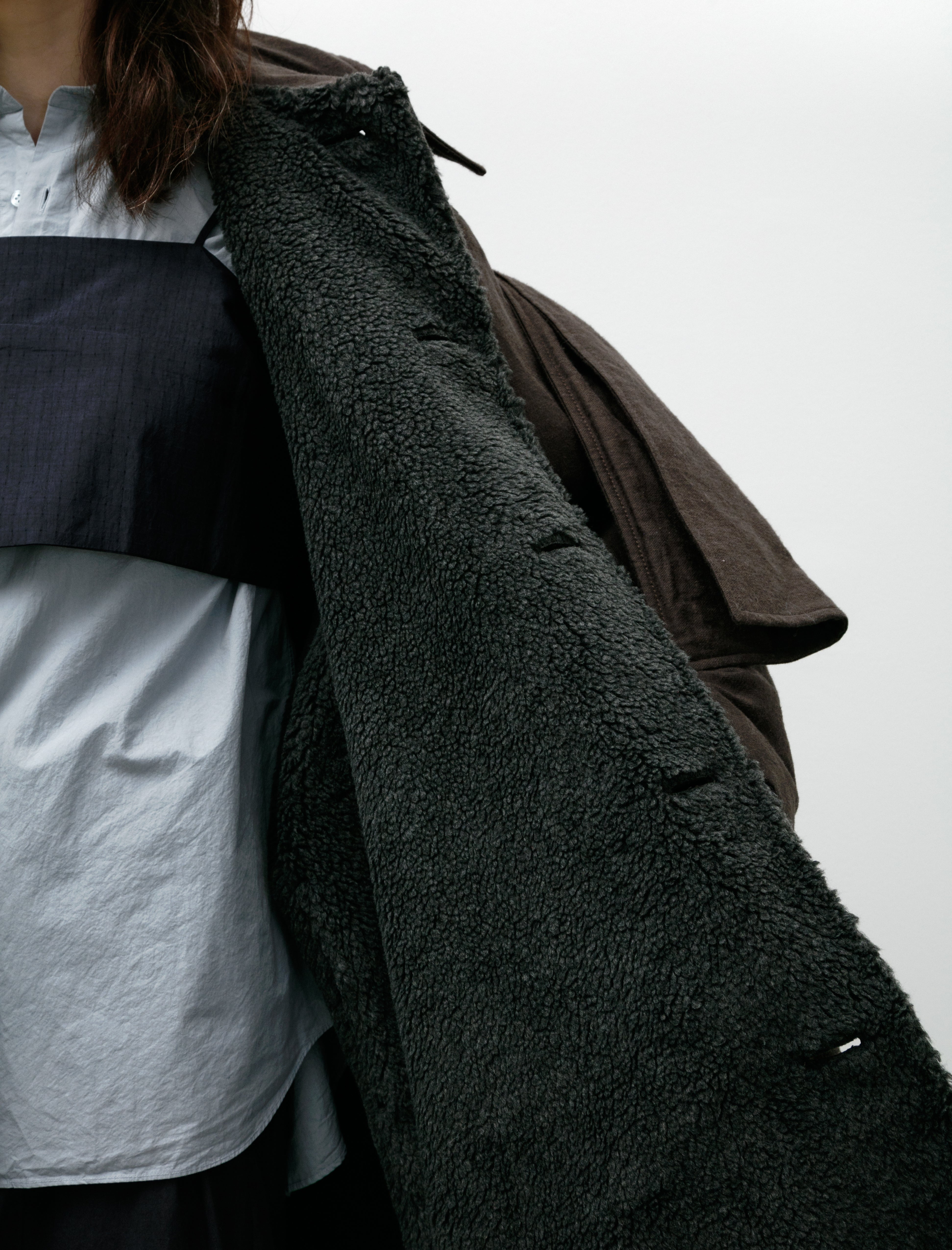 Y's by Yohji Yamamoto Detachable Hoodie Coat Grey