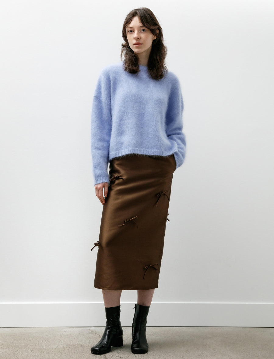 Simple Bow Skirt Brown - Image 1
