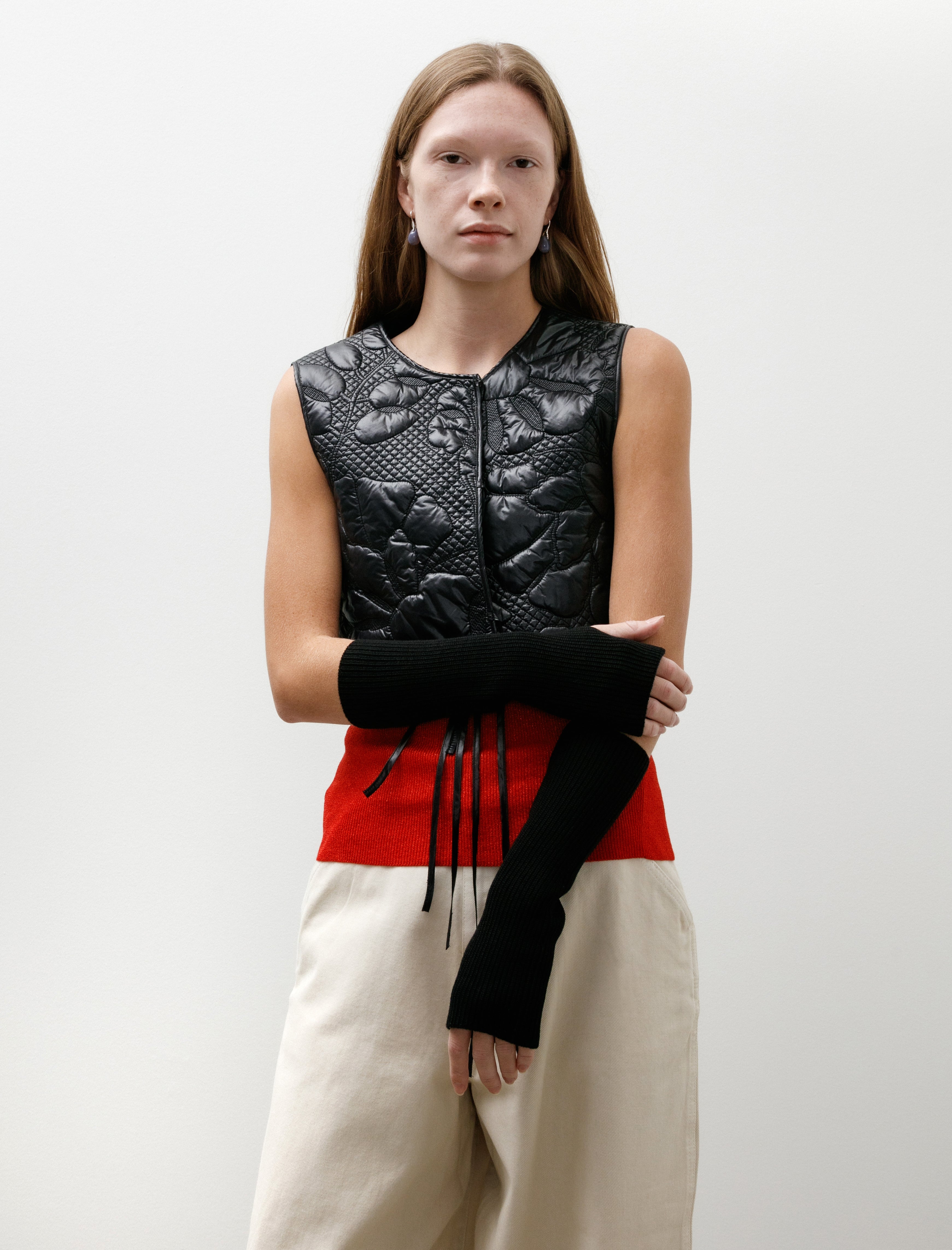 Graphpaper Mercerized Fine Wool Knit Layered Gloves