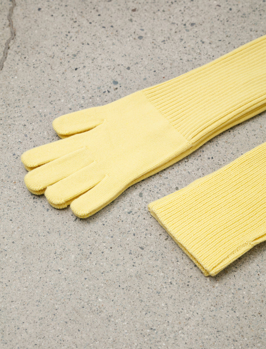 Mercerized Fine Wool Knit Layered Gloves - Image 4