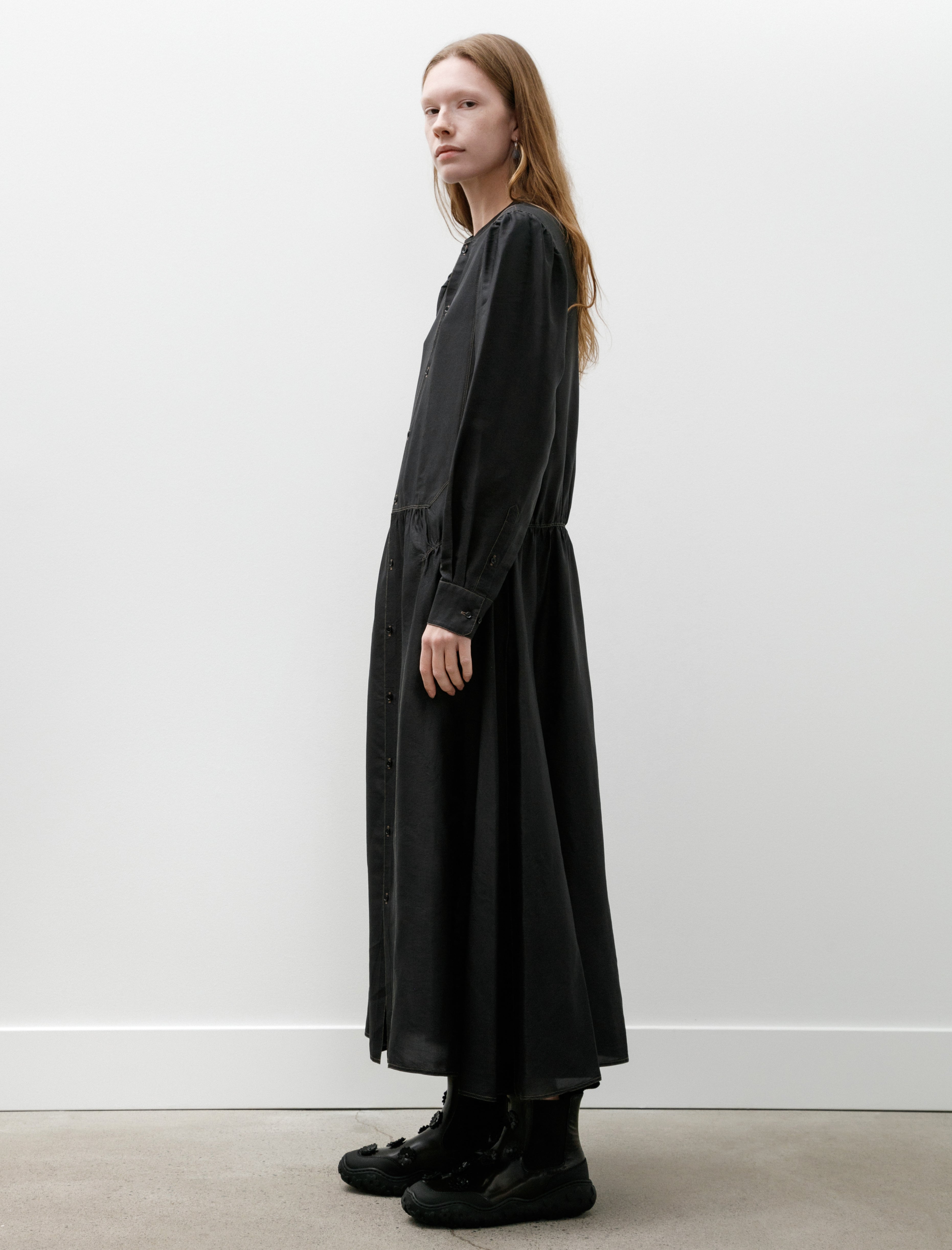 Lemaire Buttoned Dress Black