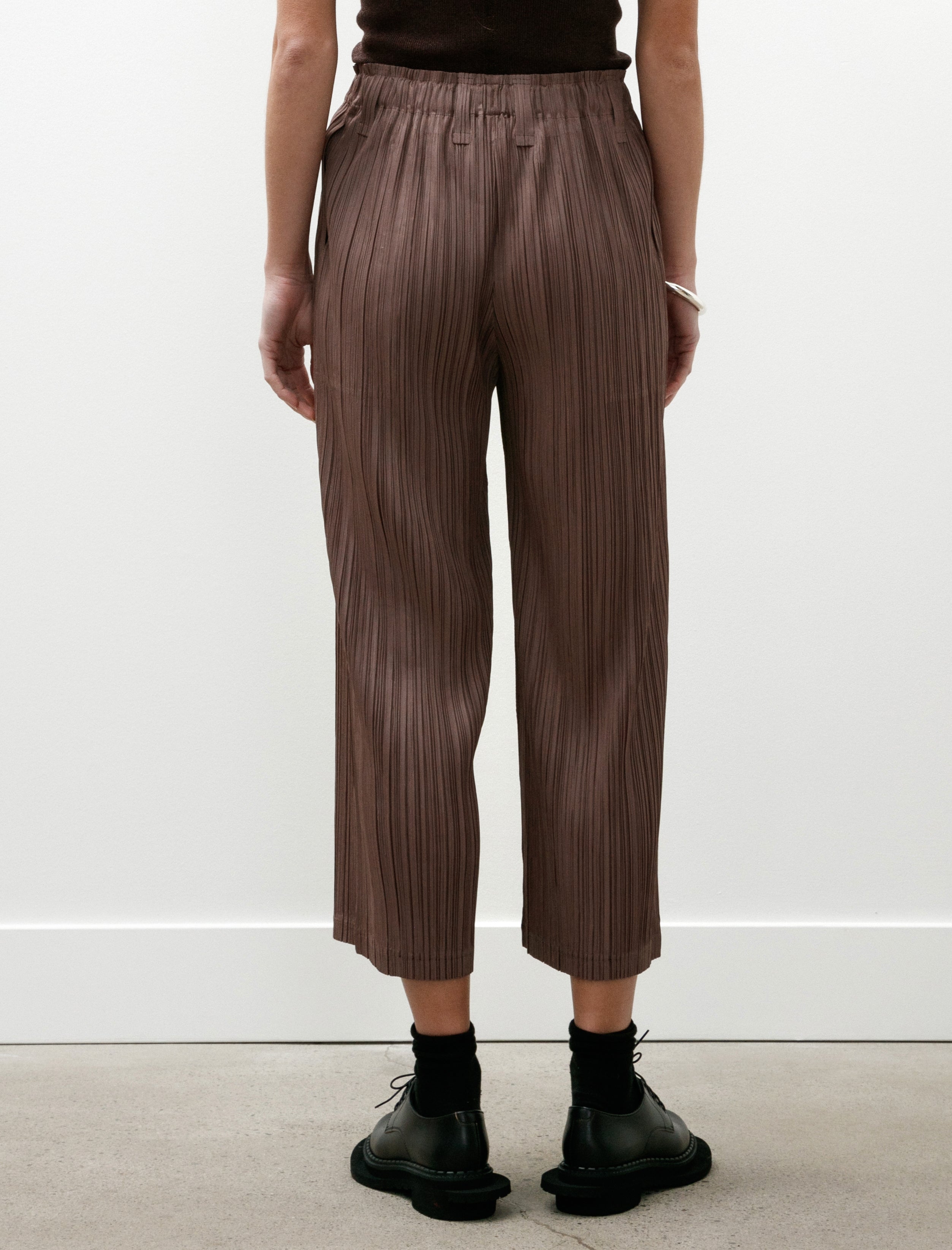 Pleats Please by Issey Miyake Thicker Bottoms Pants Brown