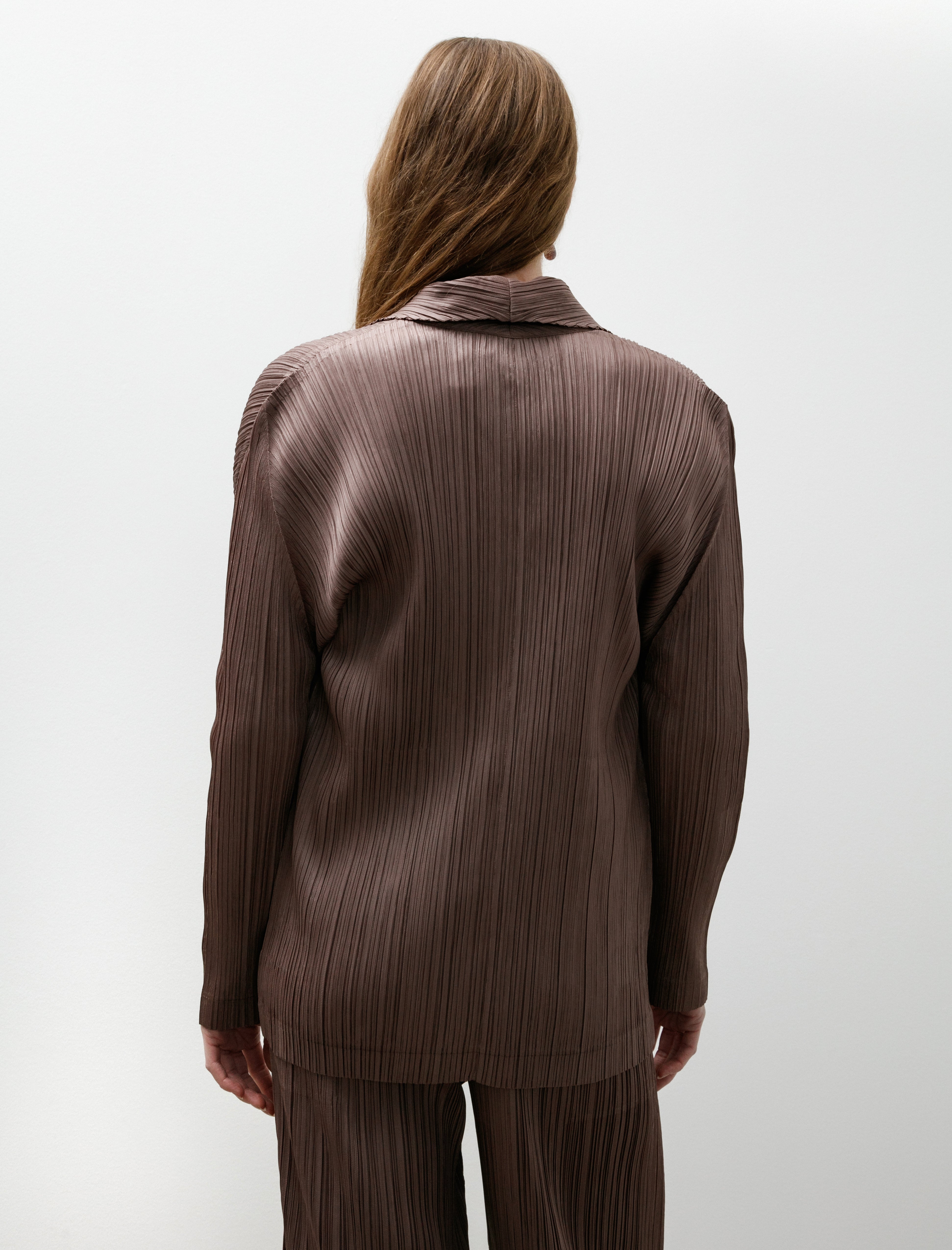 Pleats Please by Issey Miyake Thicker Suit Jacket Brown