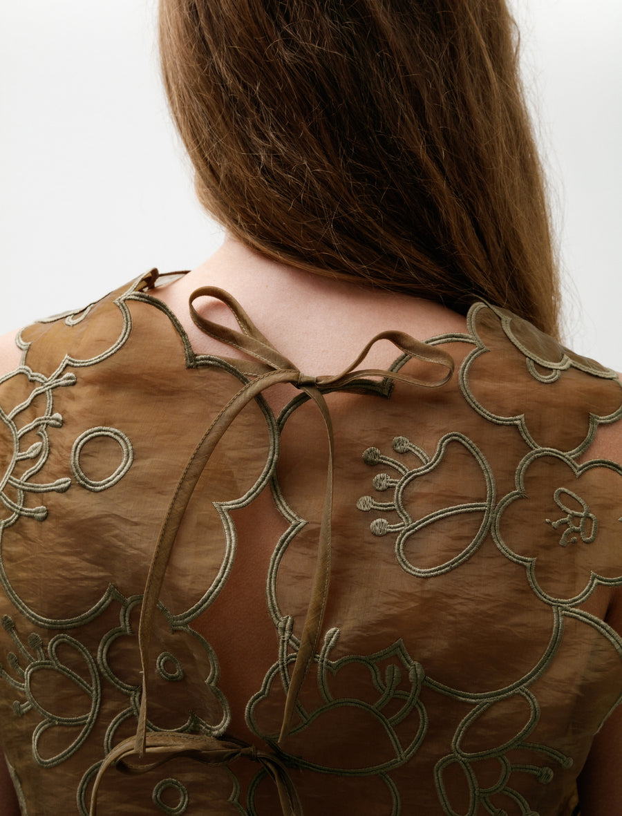 Blake Top Embroidred Myrtia Olive - Image 4