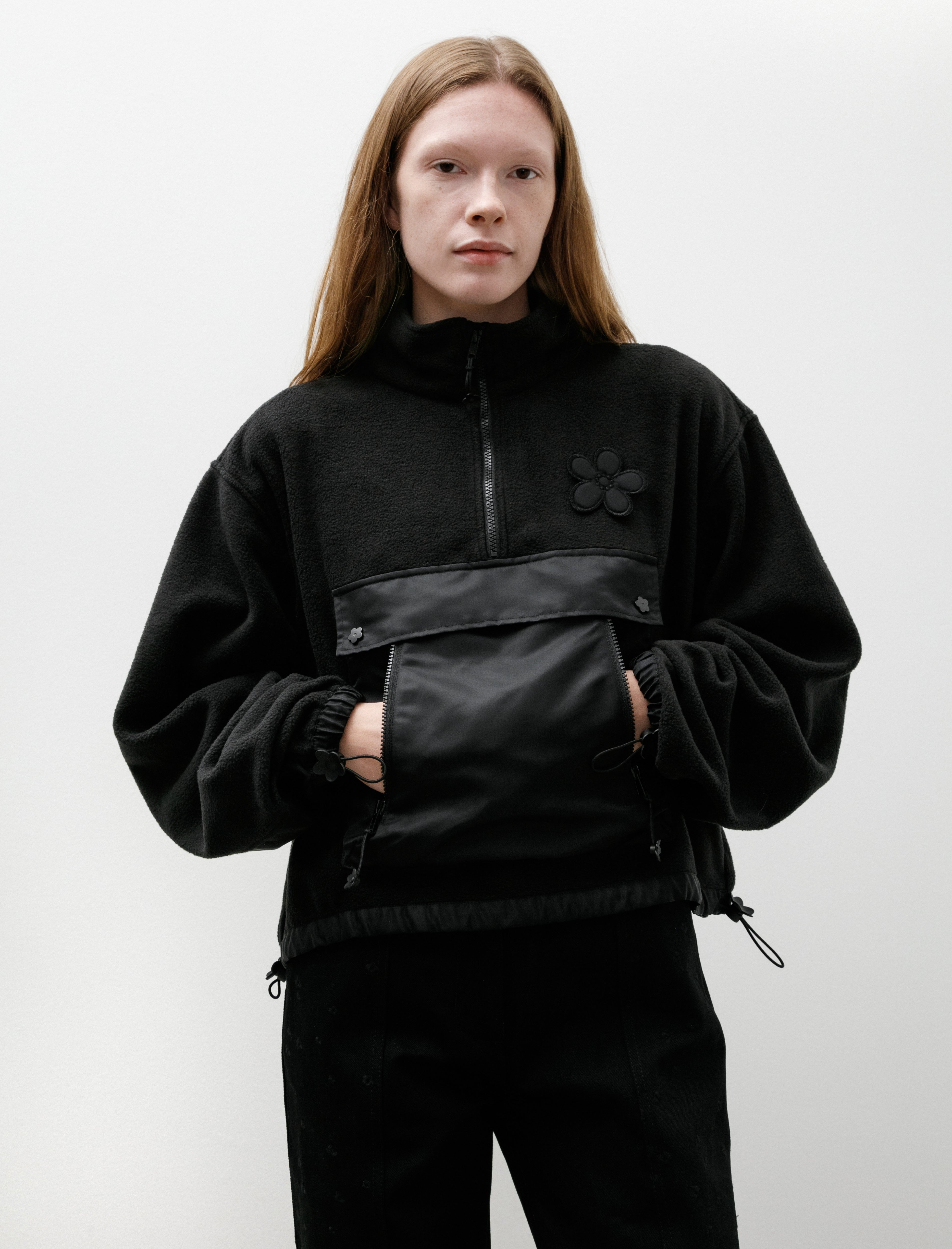 Cecilie Bahnsen Bastian Fleece Anorak Black