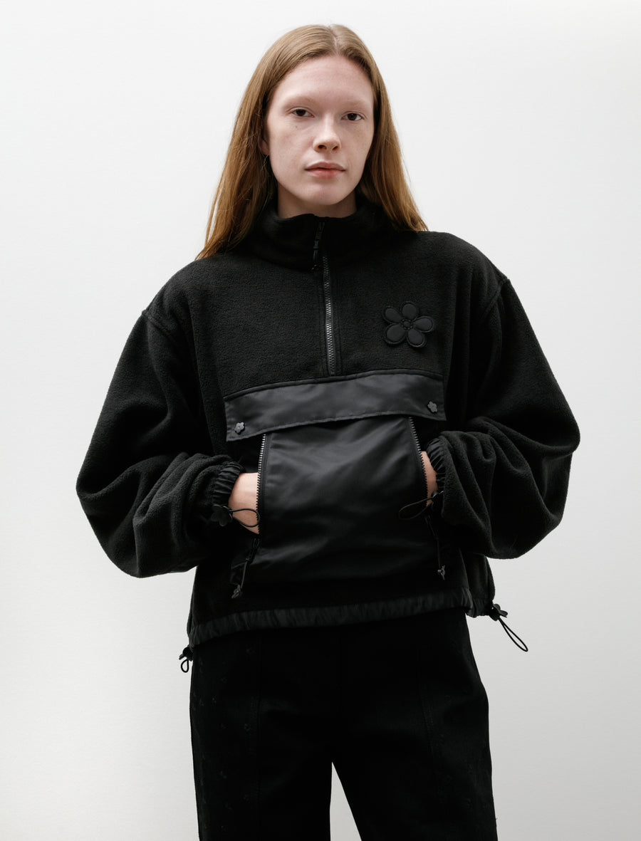 Bastian Fleece Anorak Black - Image 1