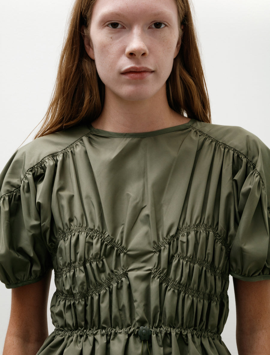 Betsy Dress Recycled Faille Olive - Image 2