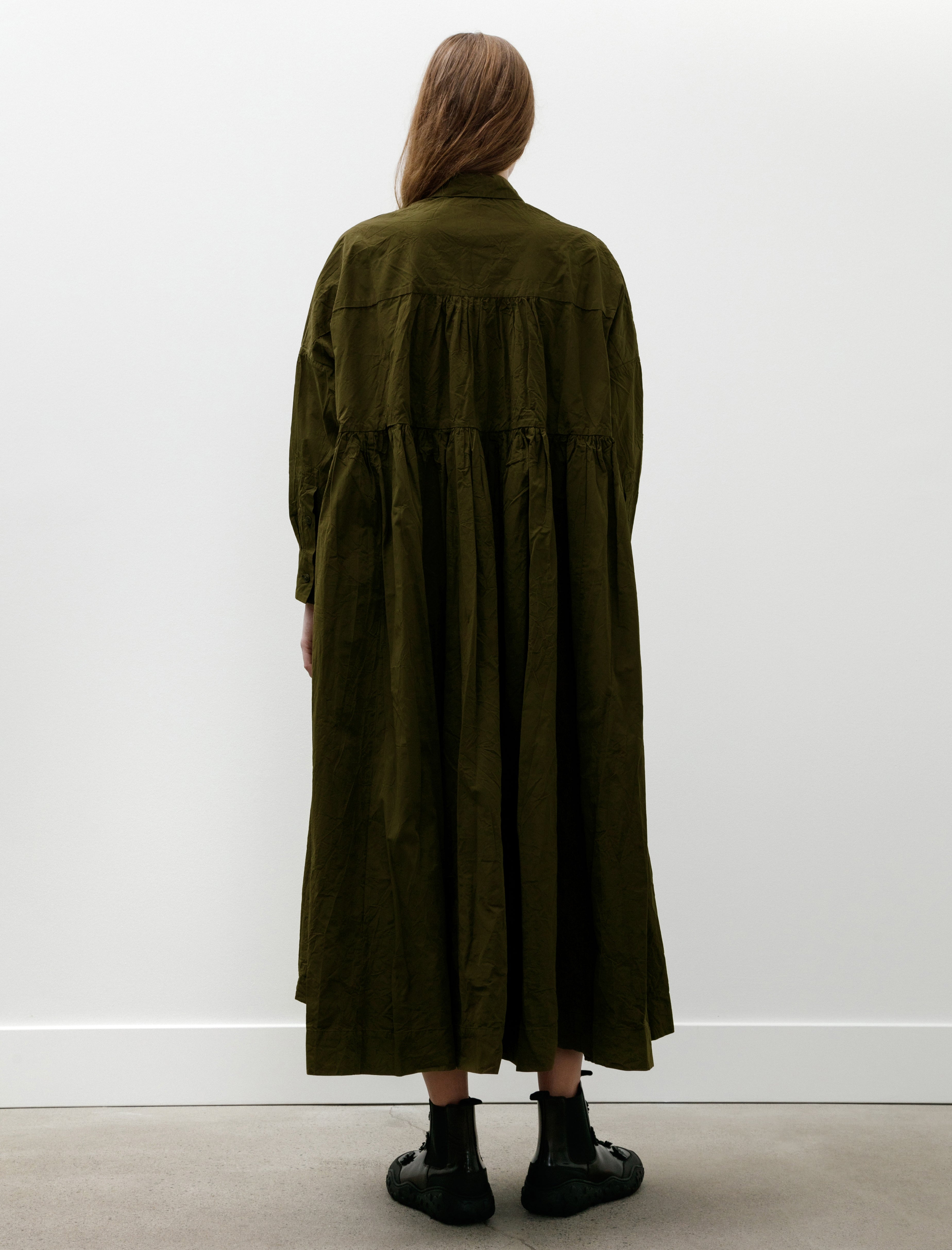 Casey Casey Square Long Sleeve Dress Green Lake