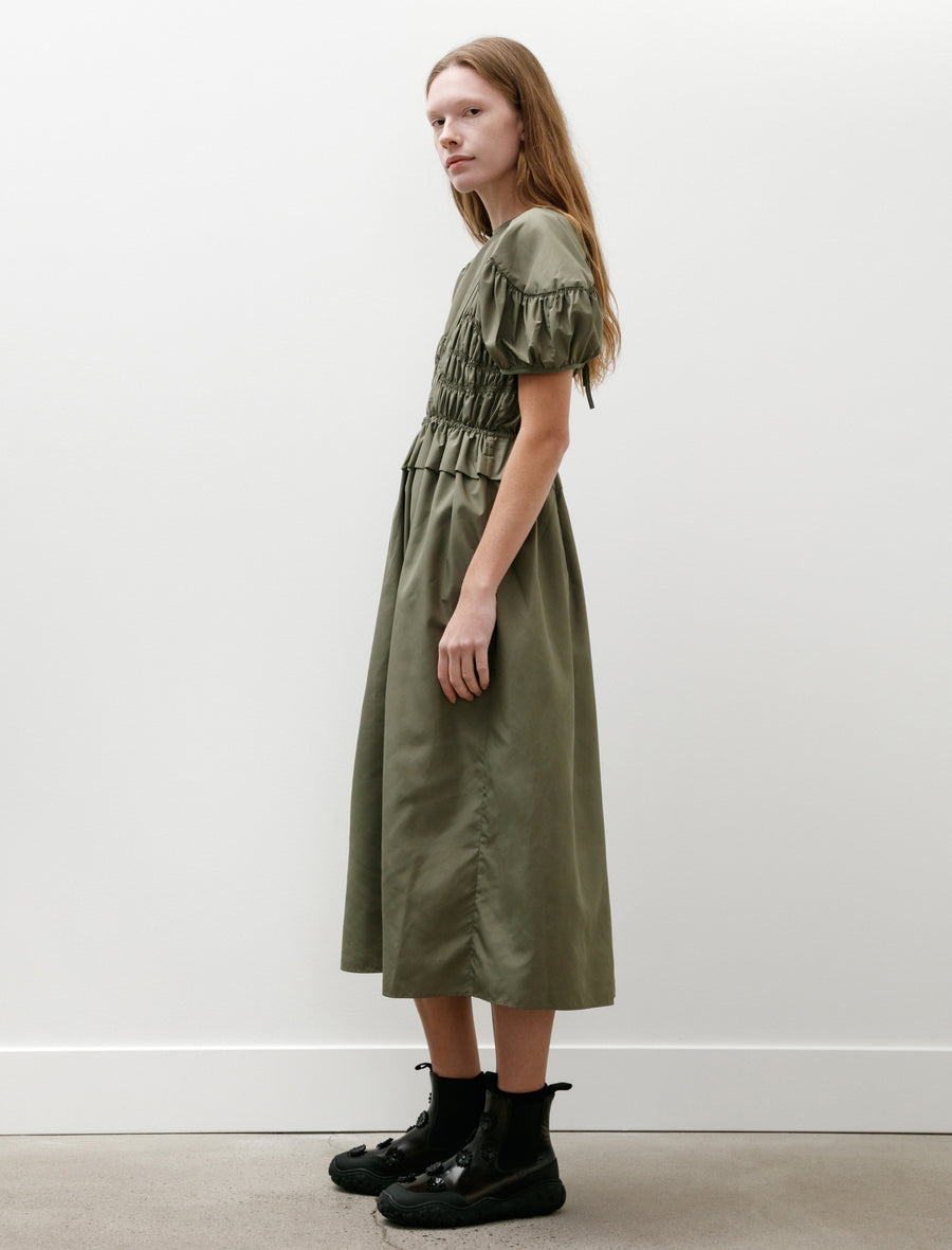 Betsy Dress Recycled Faille Olive - Image 3