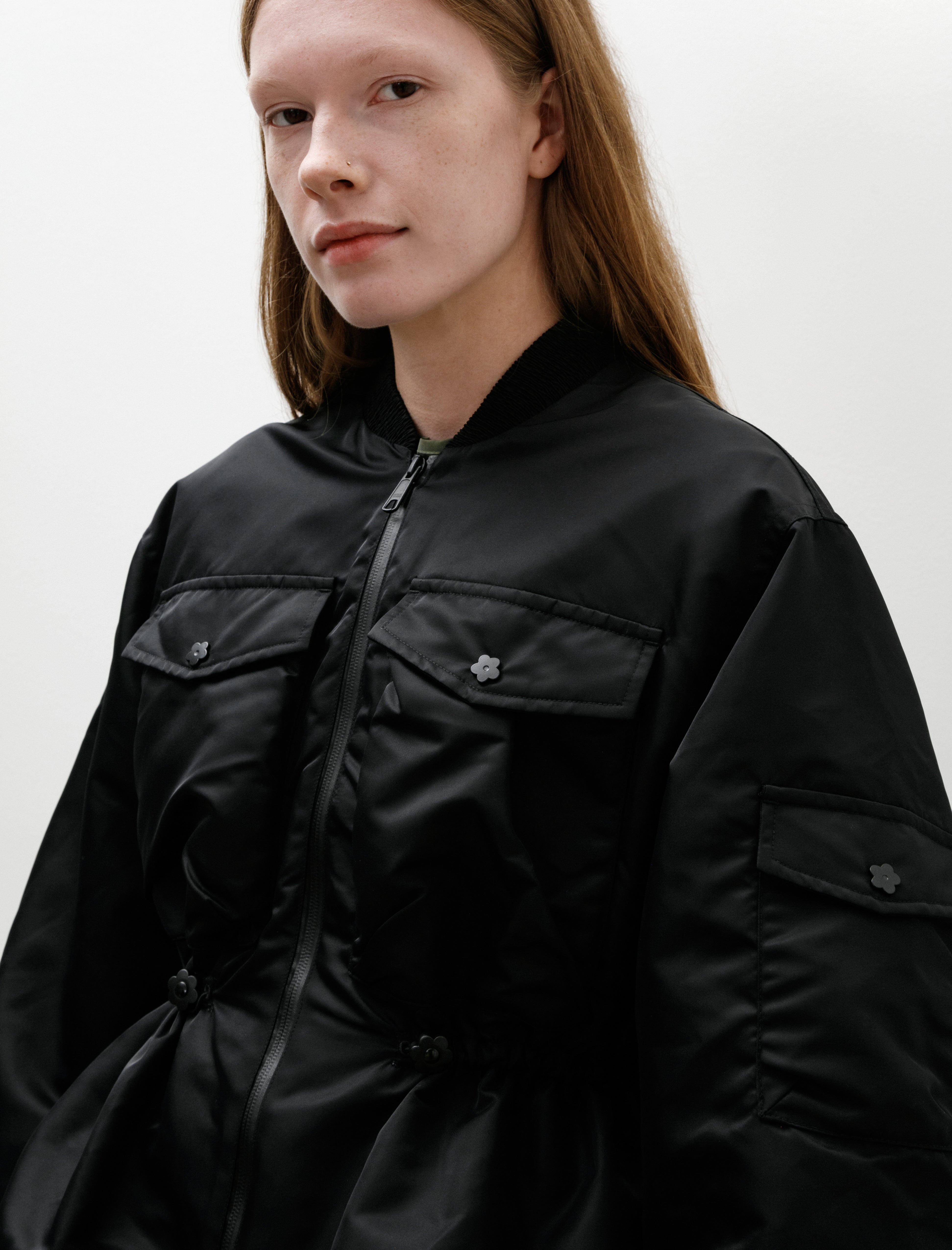 Cecilie Bahnsen Birdie Jacket Technical Nylon Black
