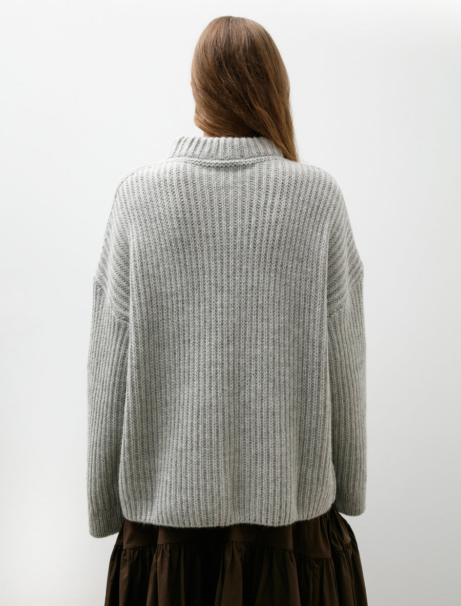 Belinda Cable Knit Jumper Grey - Image 4