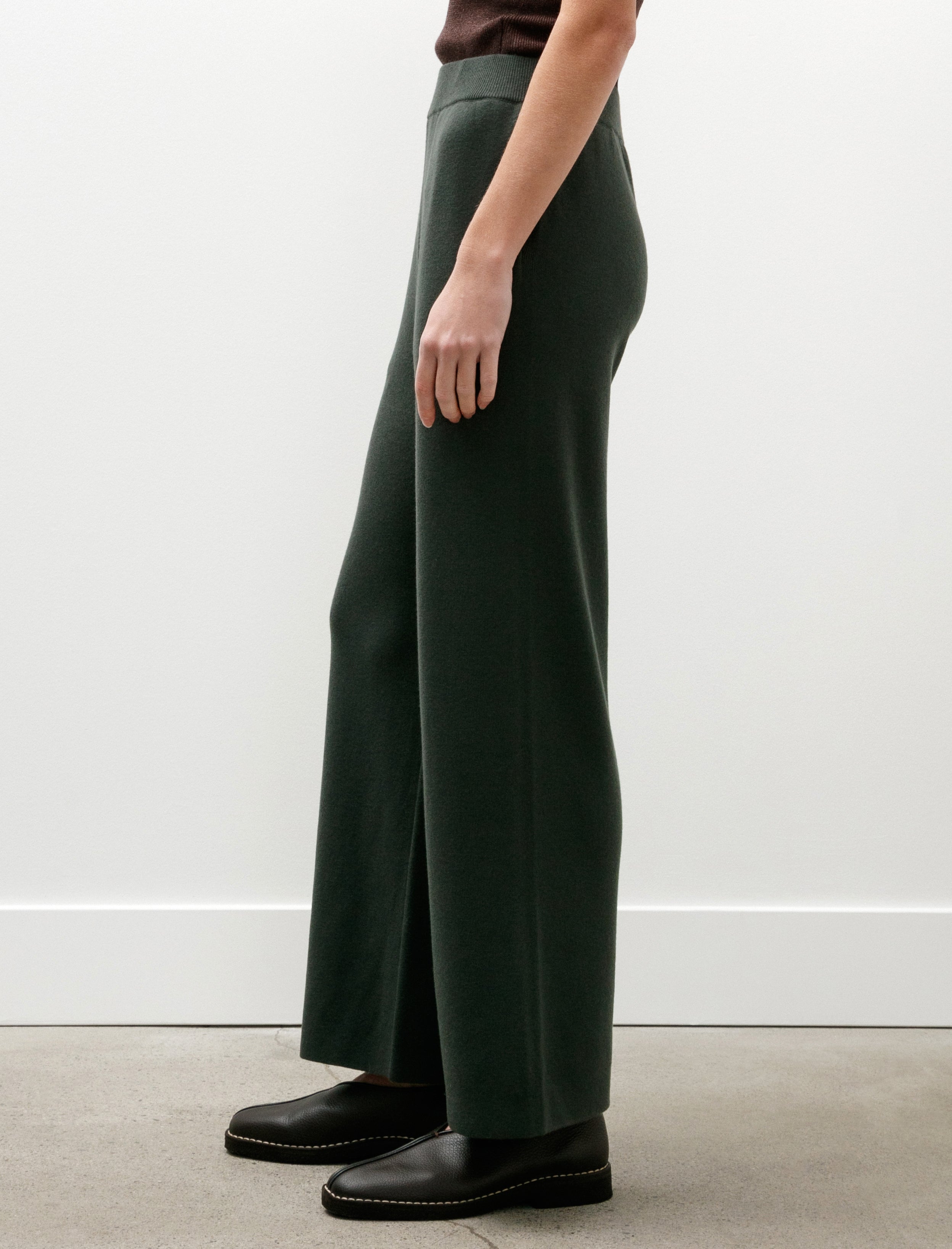 Graphpaper Mercerized Fine Wool Knit Pants Green