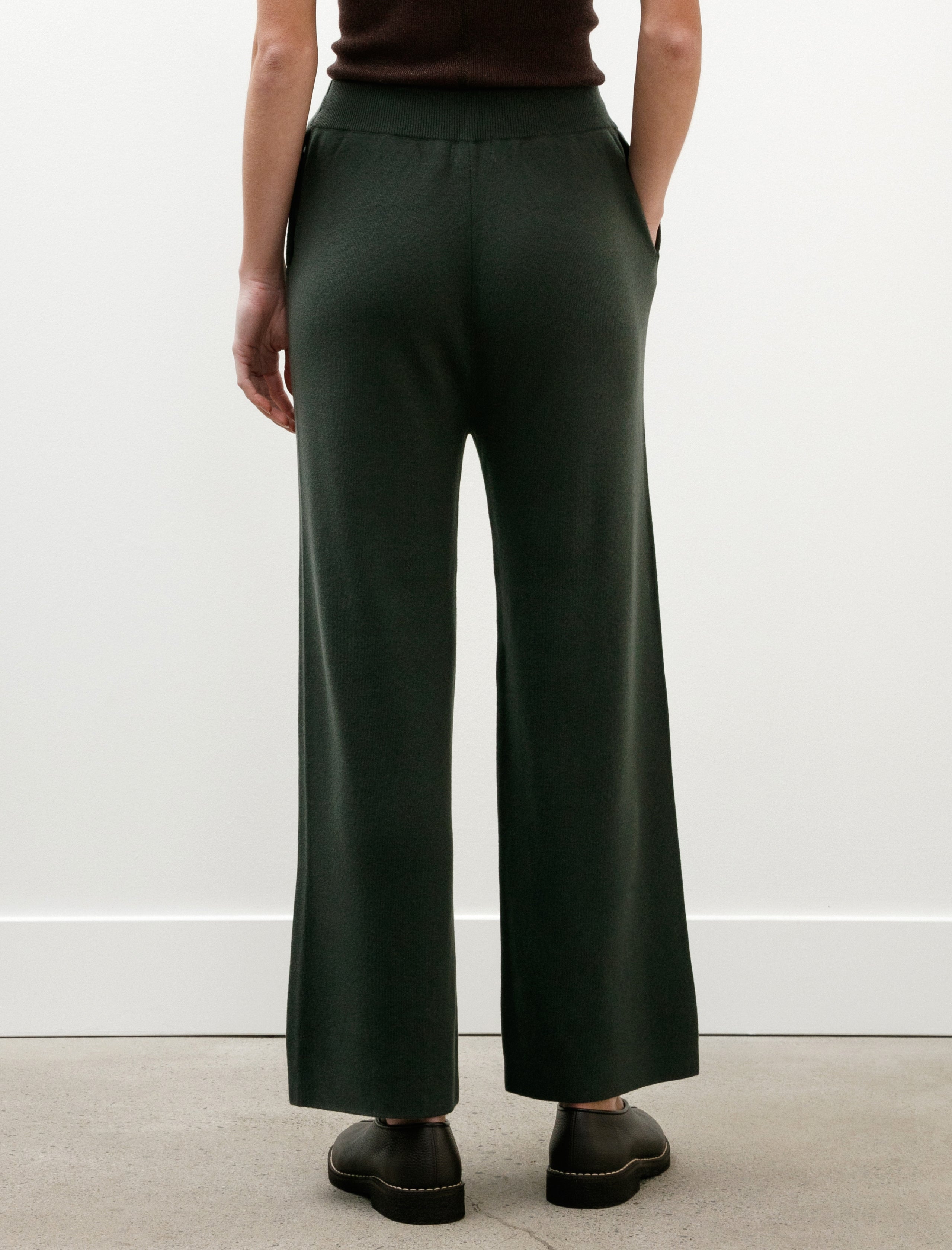 Graphpaper Mercerized Fine Wool Knit Pants Green