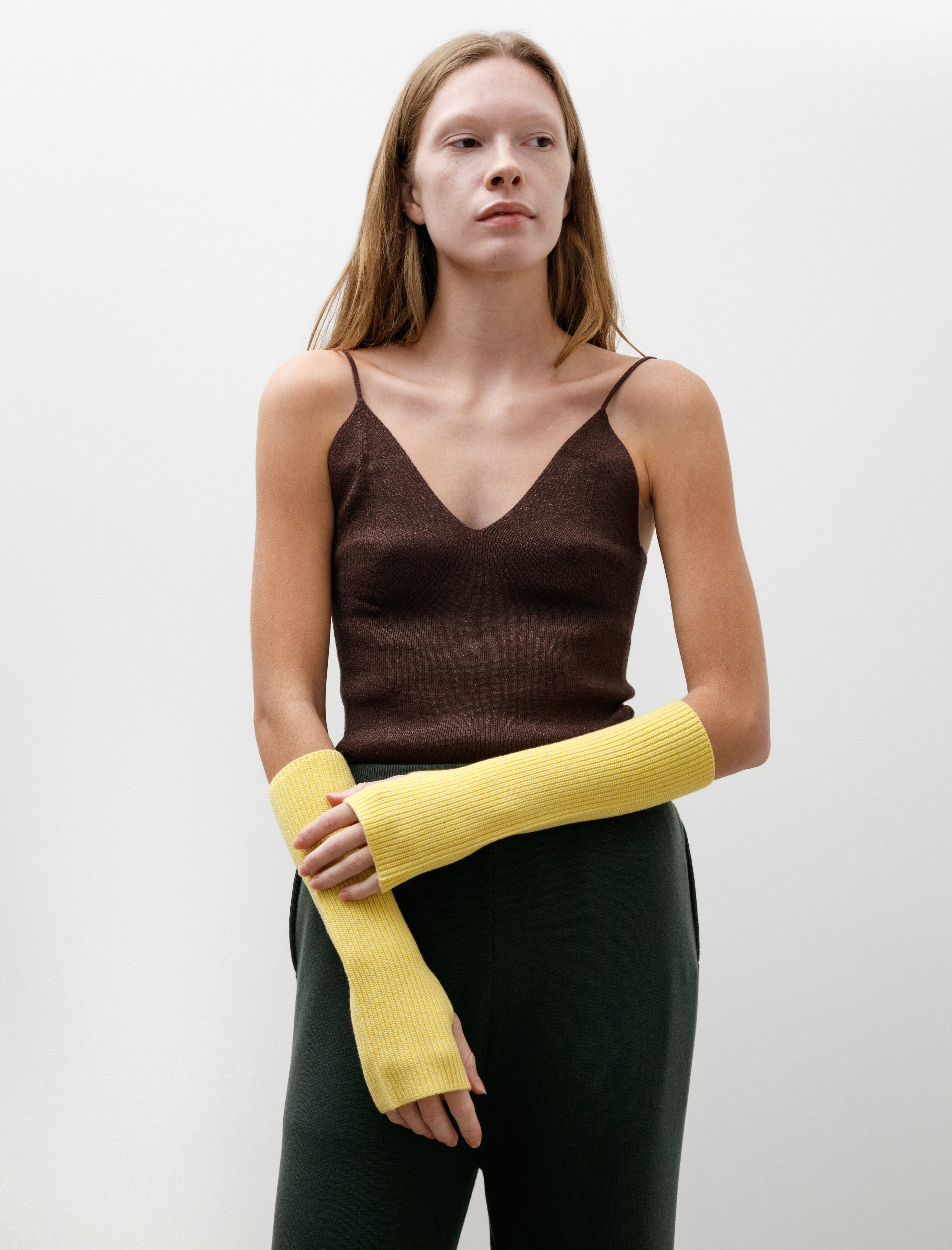 Graphpaper Mercerized Fine Wool Knit Layered Gloves