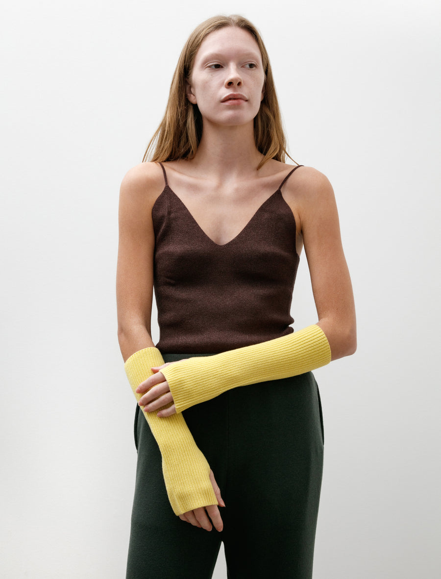 Mercerized Fine Wool Knit Layered Gloves - Image 7