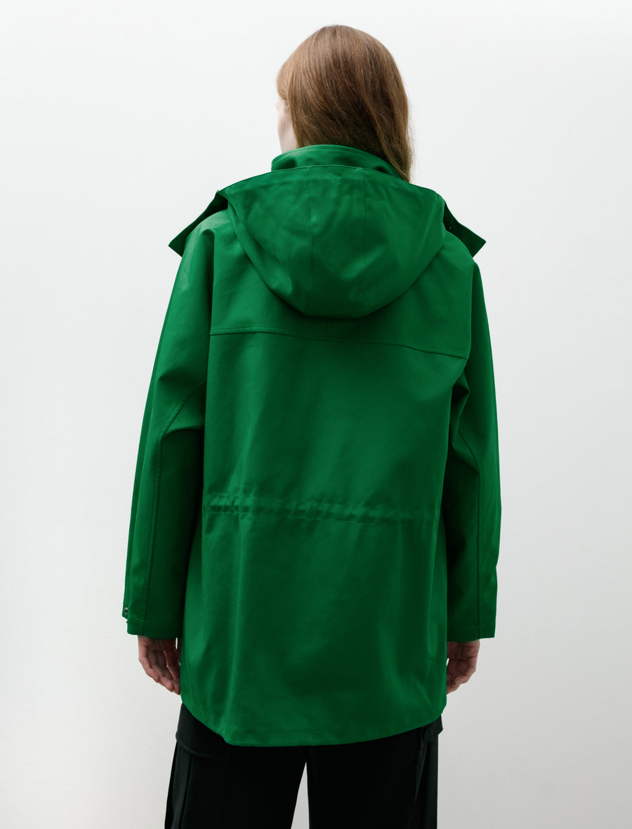 High-Density Bonded Cotton Gabardine Blouson Green - Image 5