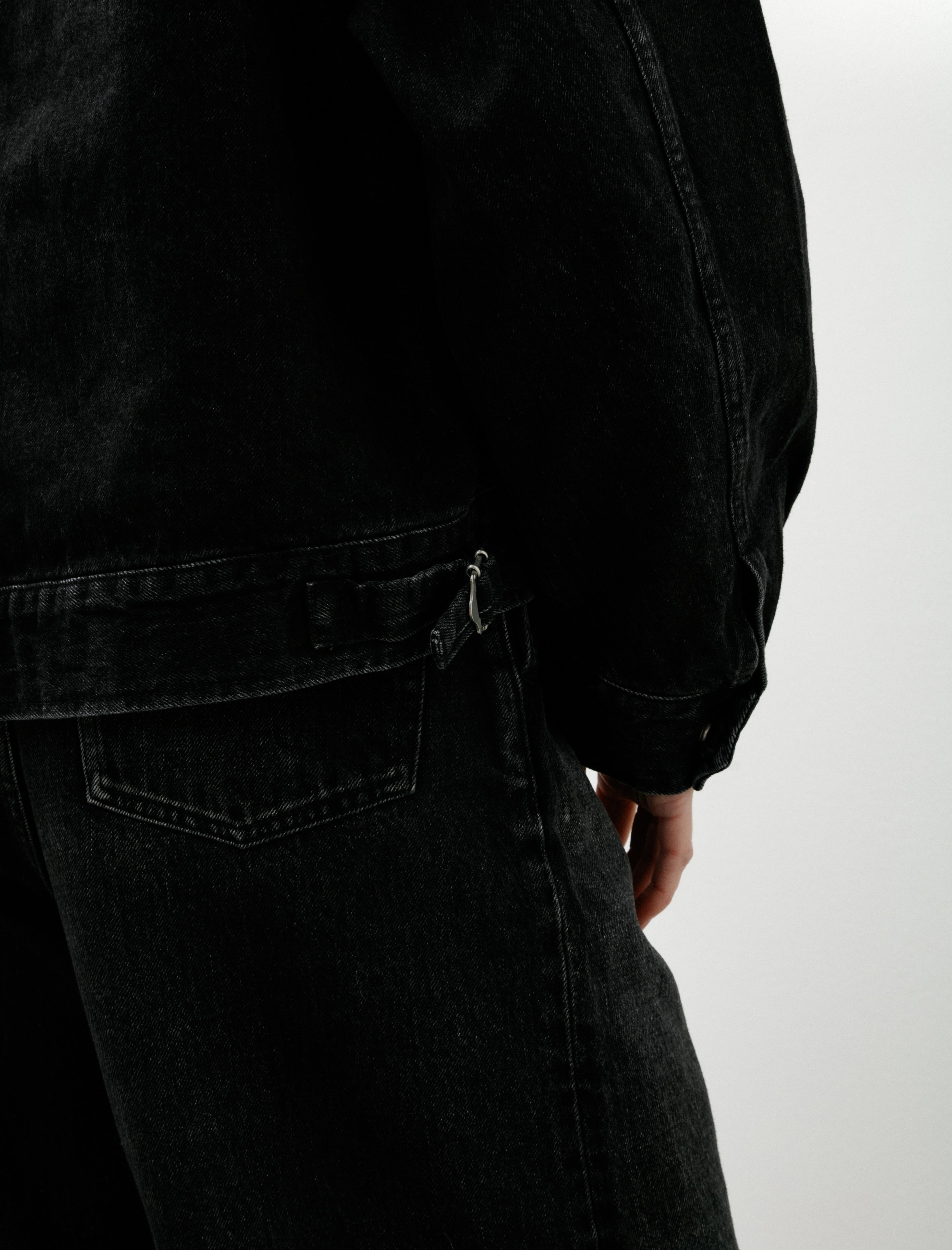 Graphpaper Selvage Denim Zip Jacket Black Dark Fade