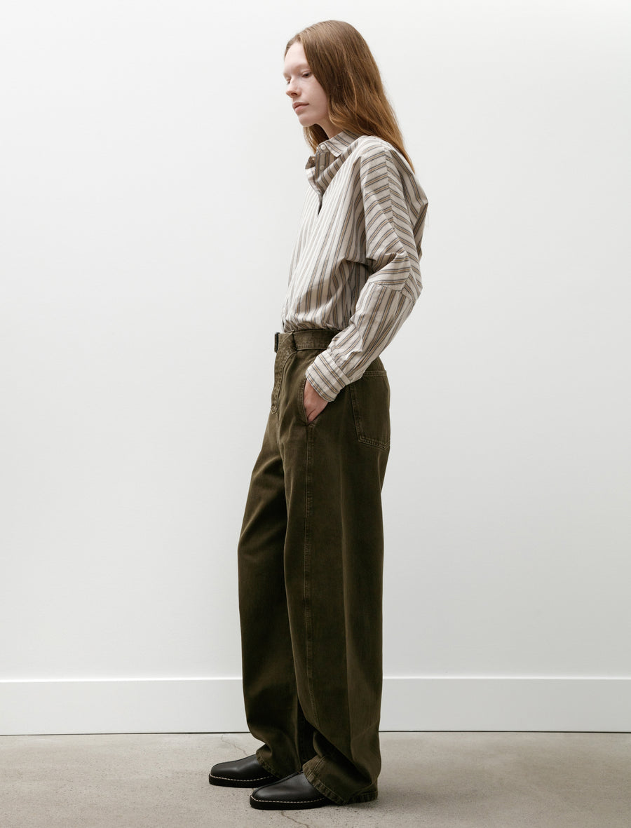 Twisted Belted Pants Moss Green - Image 3