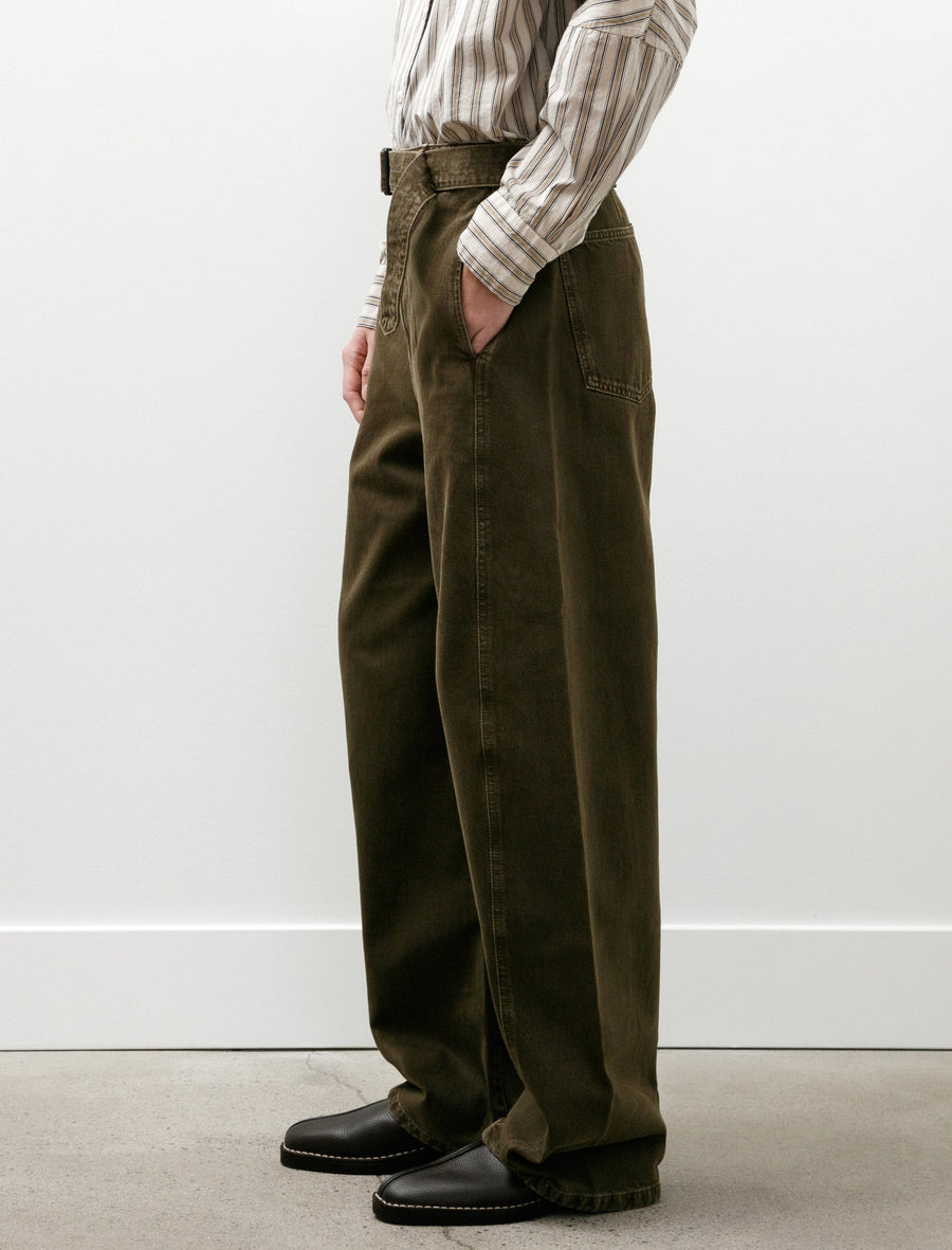 Twisted Belted Pants Moss Green - Image 4