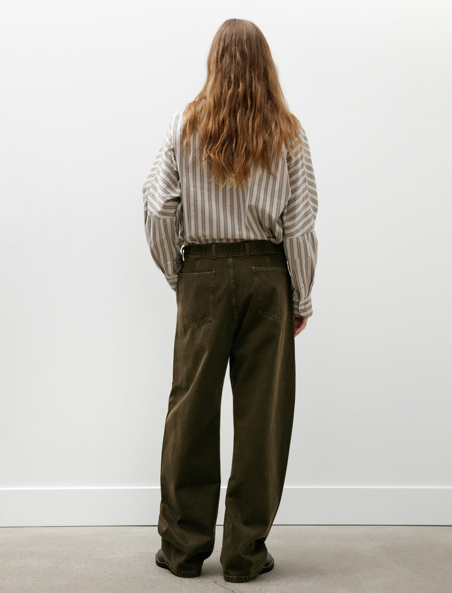 Twisted Belted Pants Moss Green - Image 5