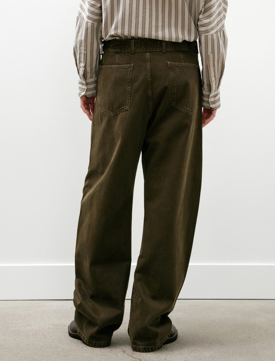 Twisted Belted Pants Moss Green - Image 6