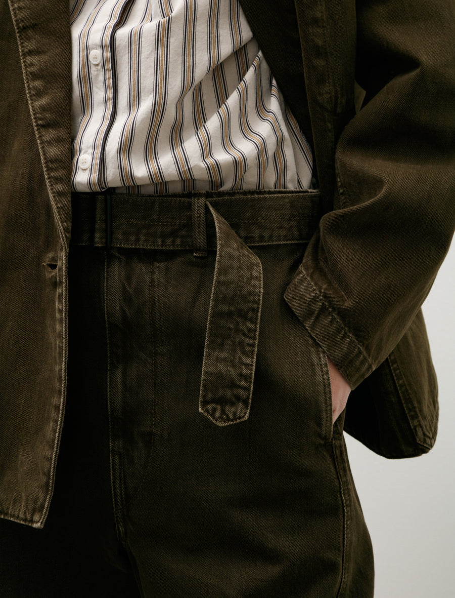 Twisted Belted Pants Moss Green - Image 7