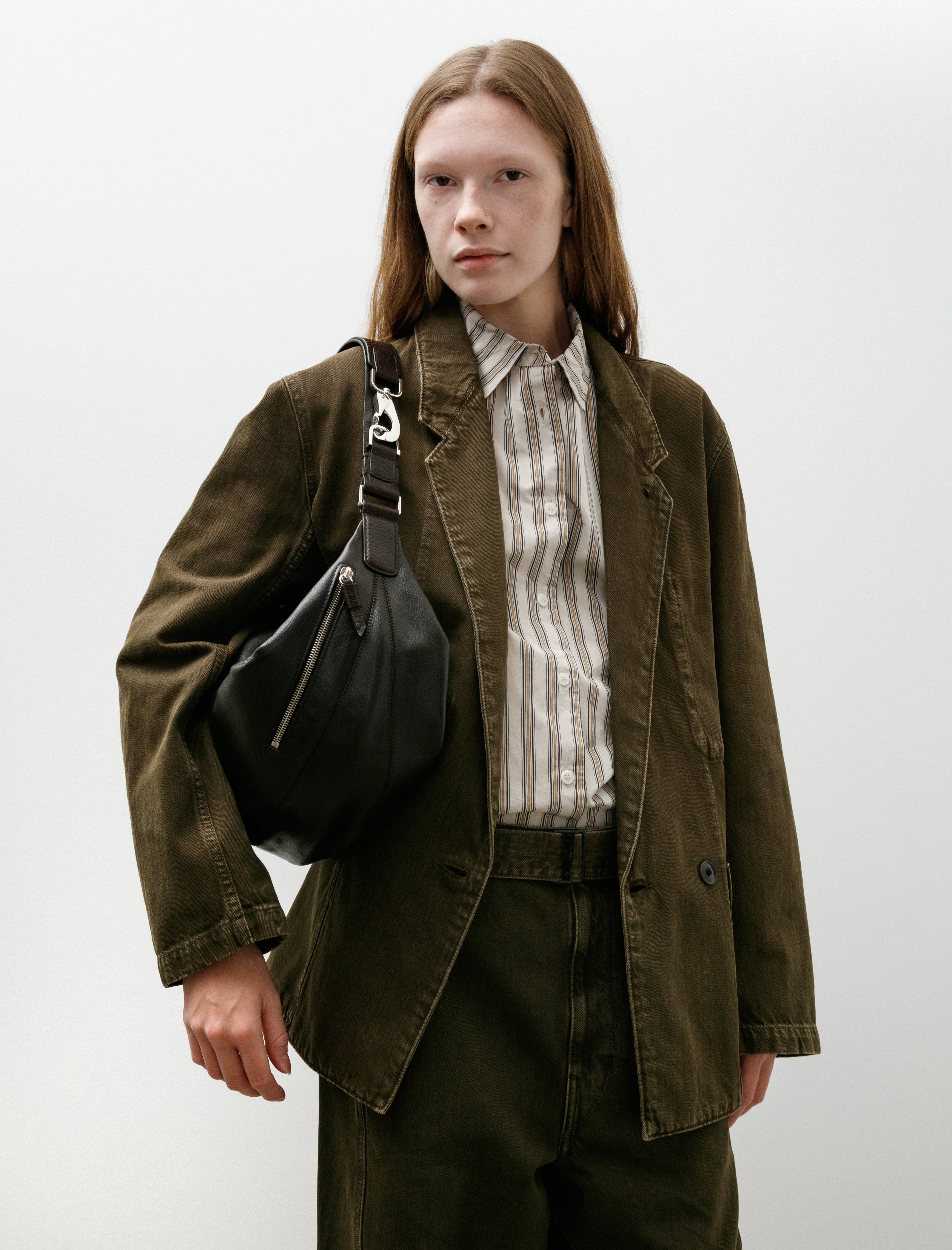 Lemaire Quiver Clip Bag Dark Chocolate