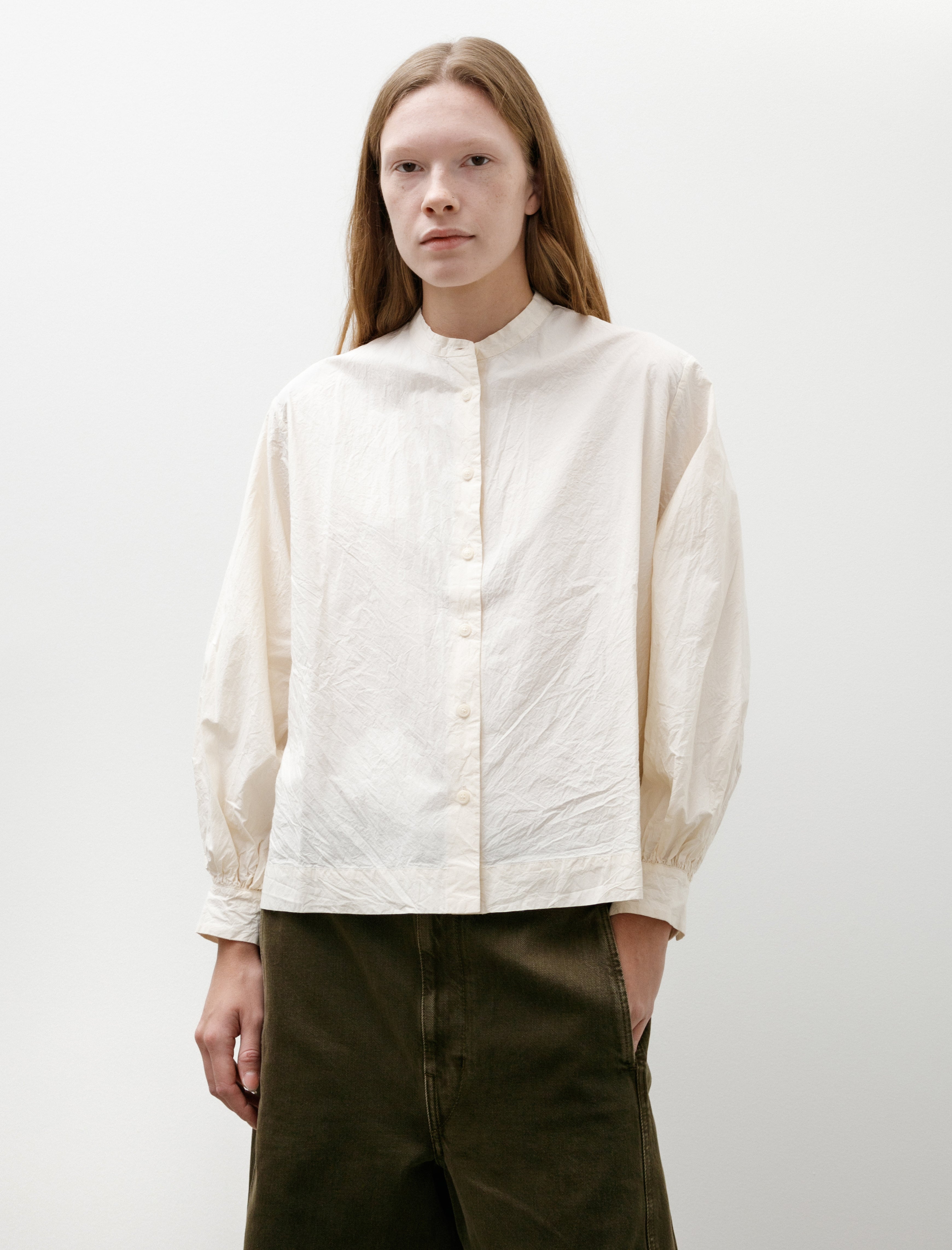 Casey Casey Biggy Grandad Shirt Natural