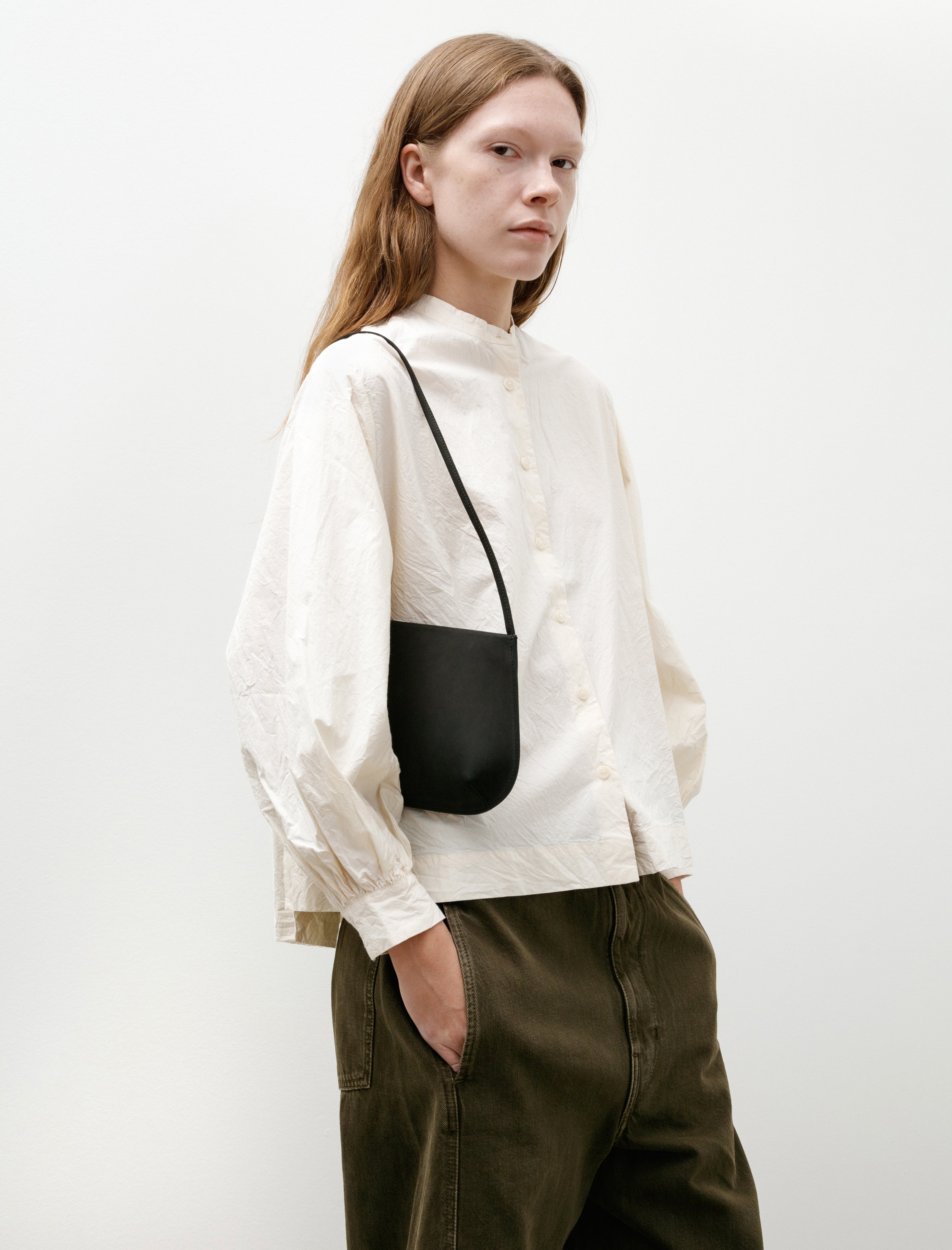 Fane Bra Bag Nubuck Leather Noir