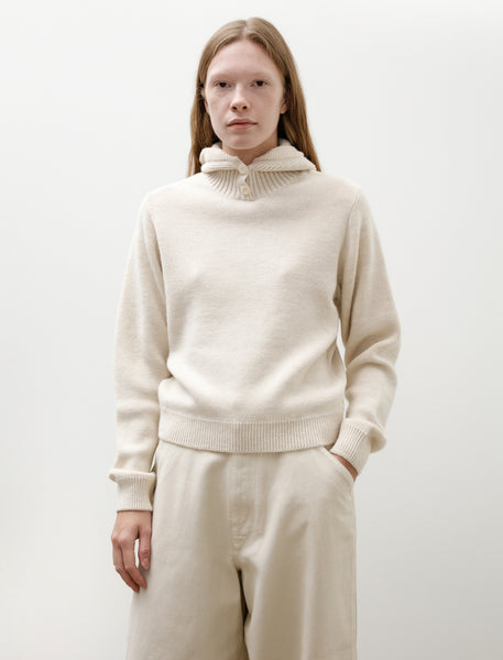 Lemaire Sweater With Hood Light Cream – Neighbour