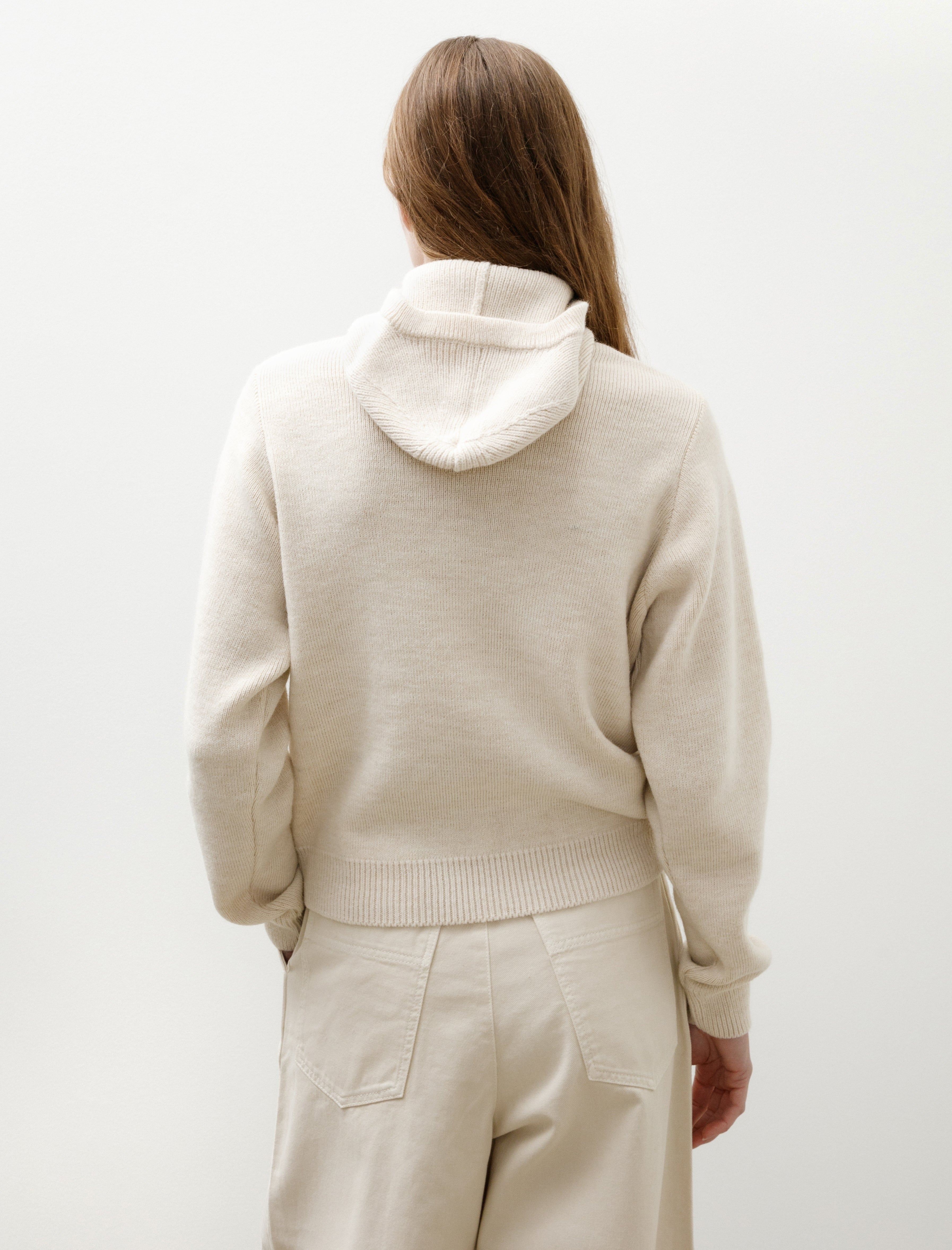 Lemaire Sweater With Hood Light Cream