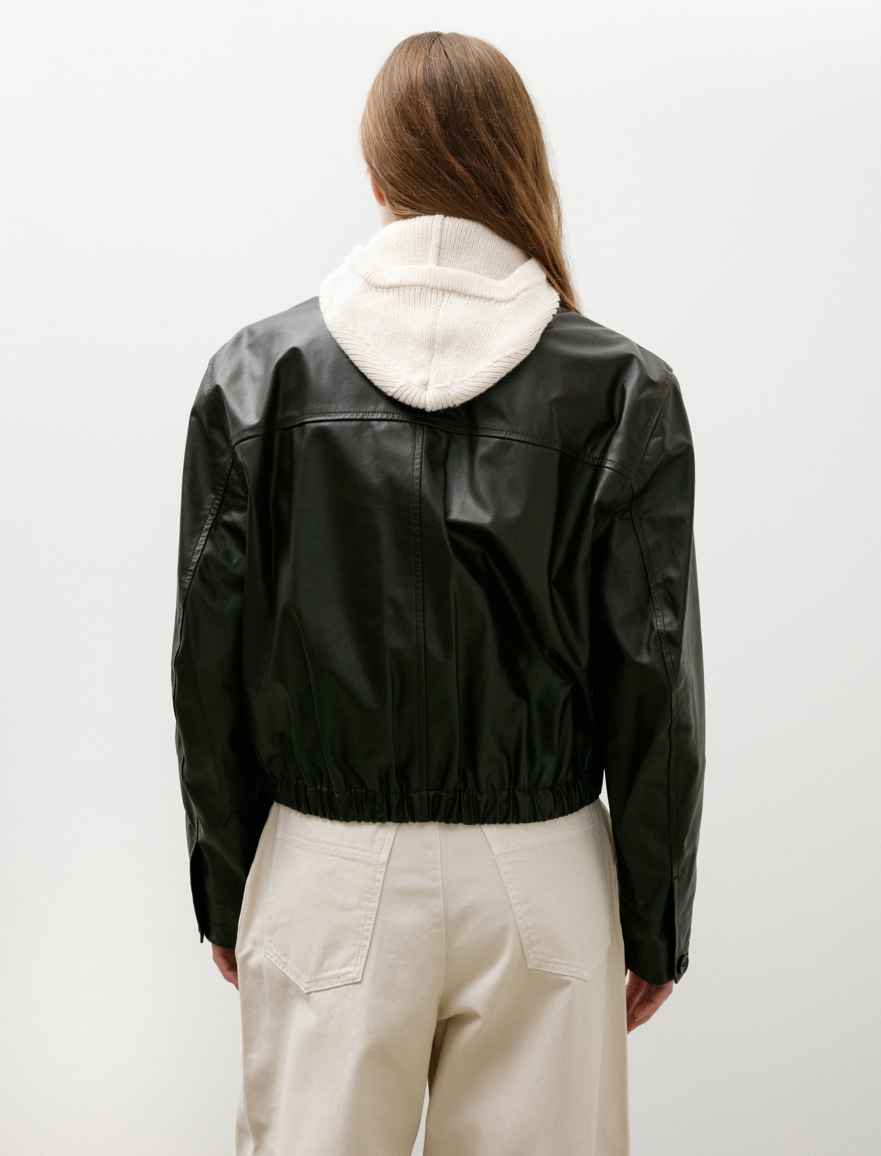 Lemaire Soft Leather Blouson Black Cherry