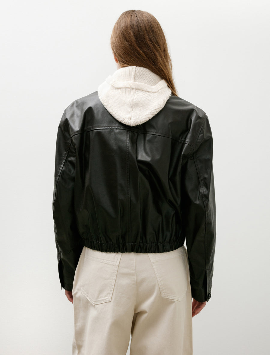 Soft Leather Blouson Black Cherry - Image 6