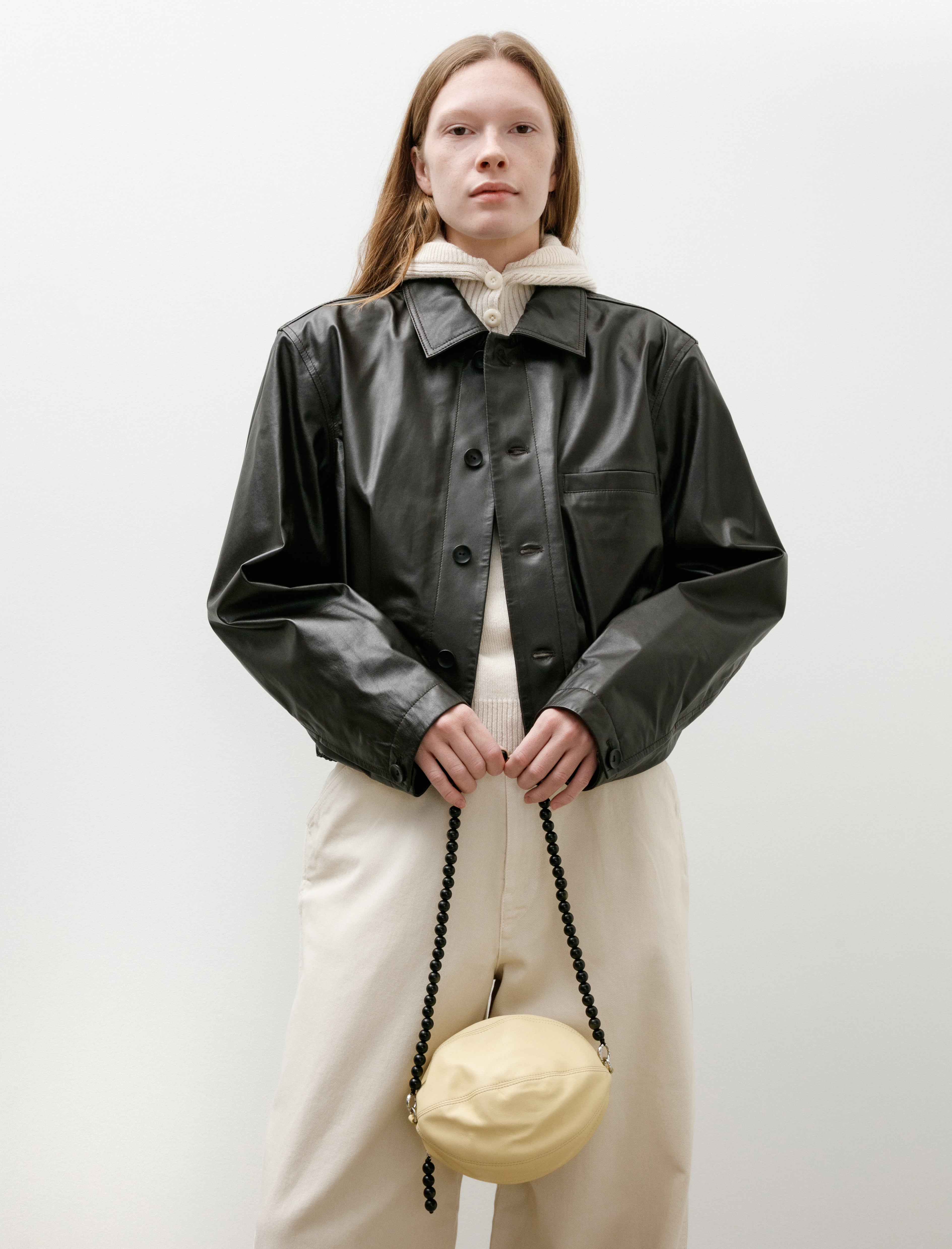 Lemaire Ballon Pouch Custard